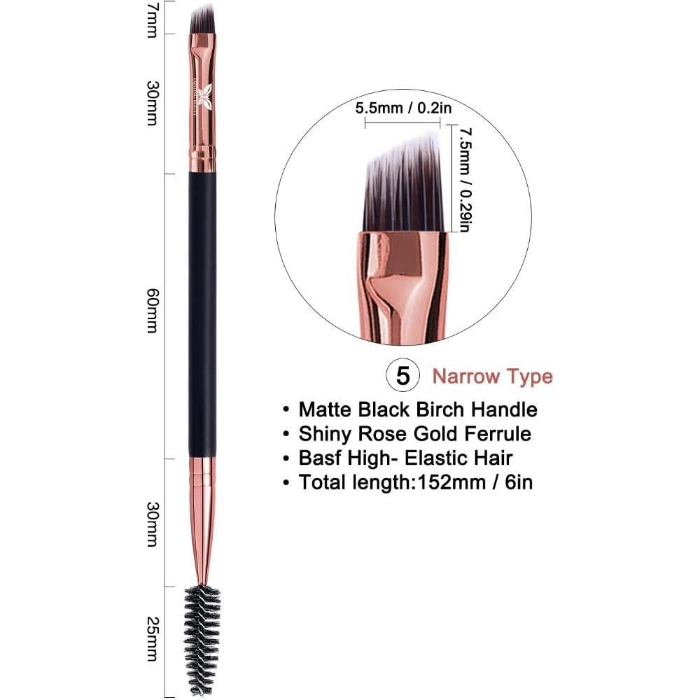 Pincel de Cejas Angulado Existing Beauty con Spoolie - 1 Cuenta