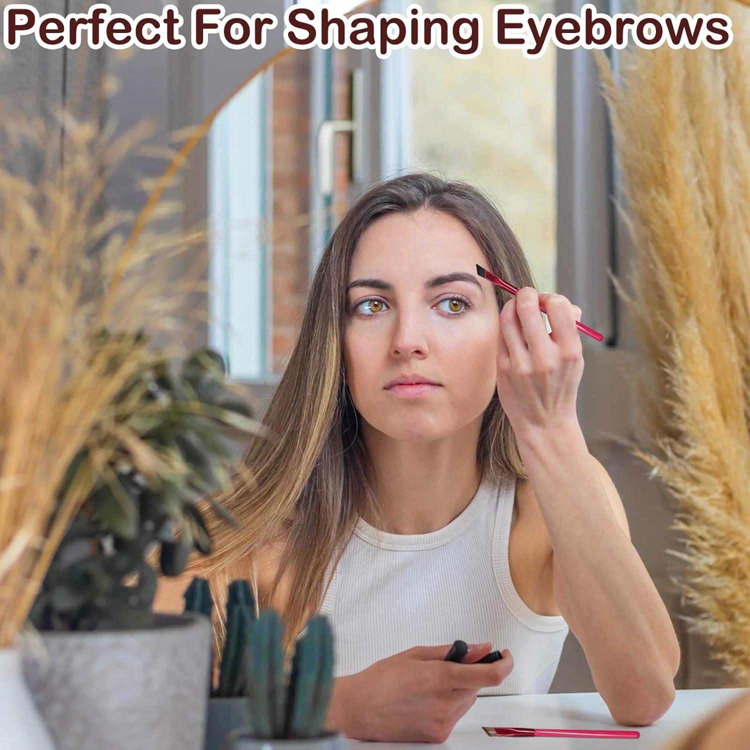 Brocha de Cejas Multifuncional HINGTAI 15 cm - Angulada y Fina