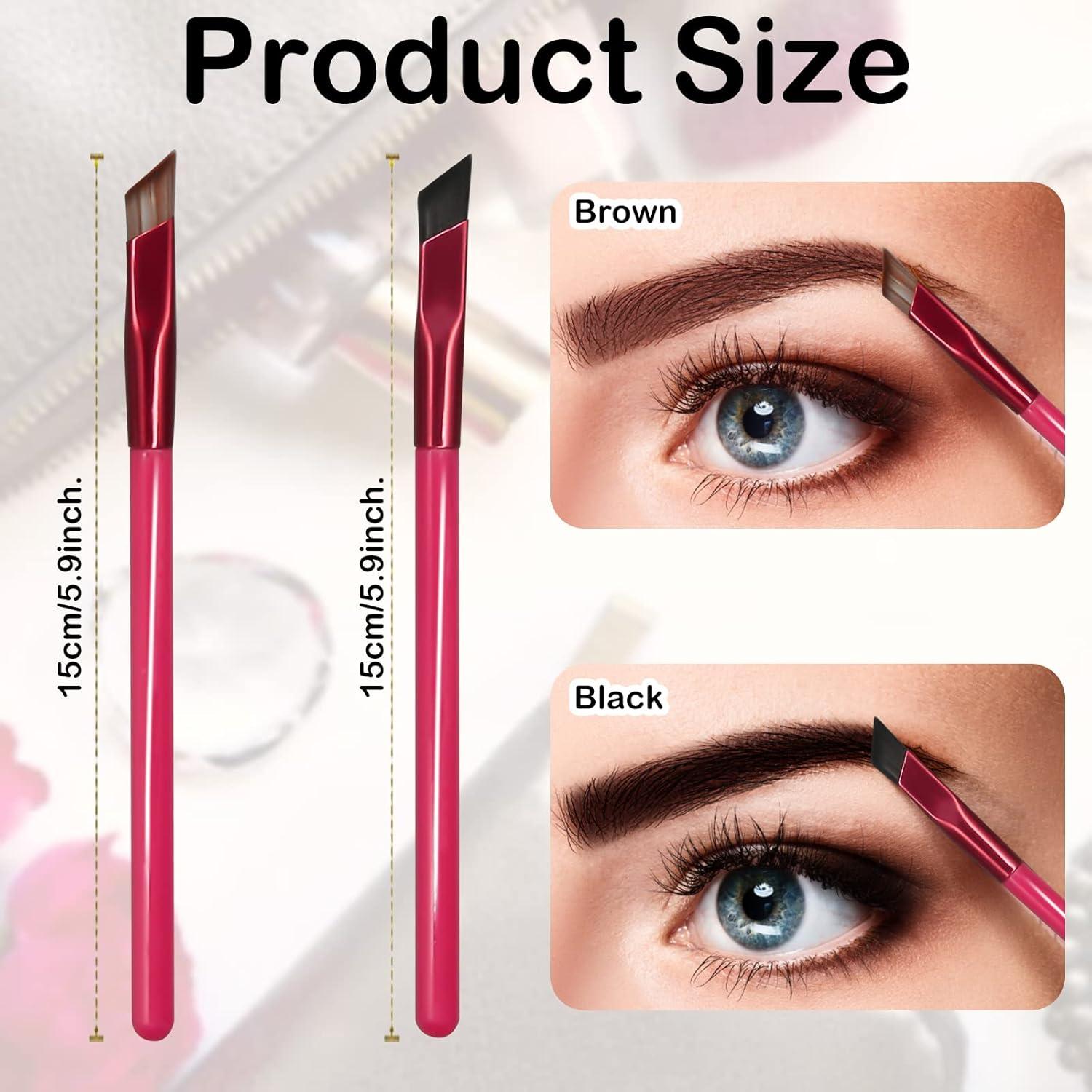 Brocha de Cejas Multifuncional HINGTAI 15 cm - Angulada y Fina