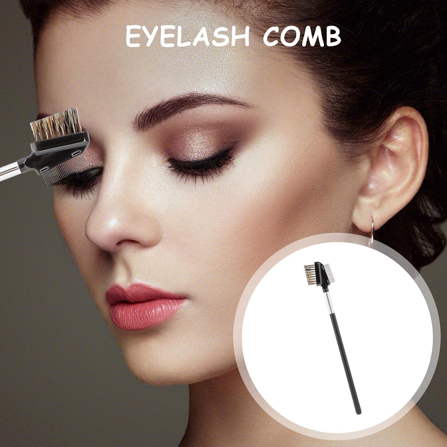 Cepillo de Cejas y Pestañas KALIONE Doble Cabeza Metal 15cm