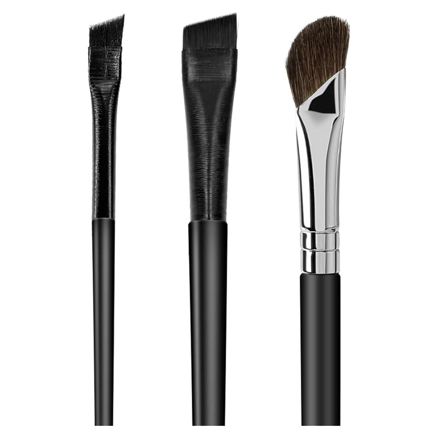 Juego de 3 Pinceles de Delineador MUIIGOOD para Cejas y Corrector