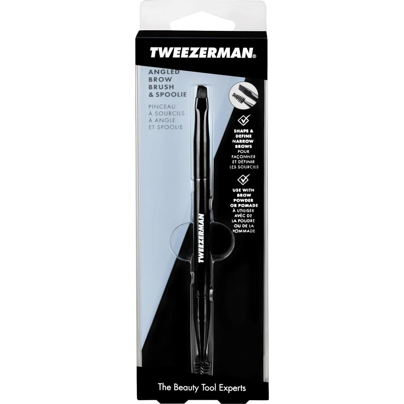 Brocha Angulada Doble Cara Tweezerman para Cejas 20.6cm