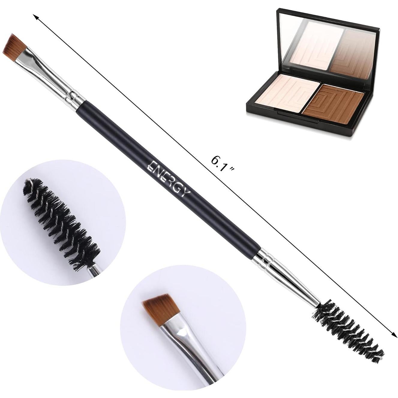 Cepillo de Cejas Angulado ENERGY con Spoolie Sintético