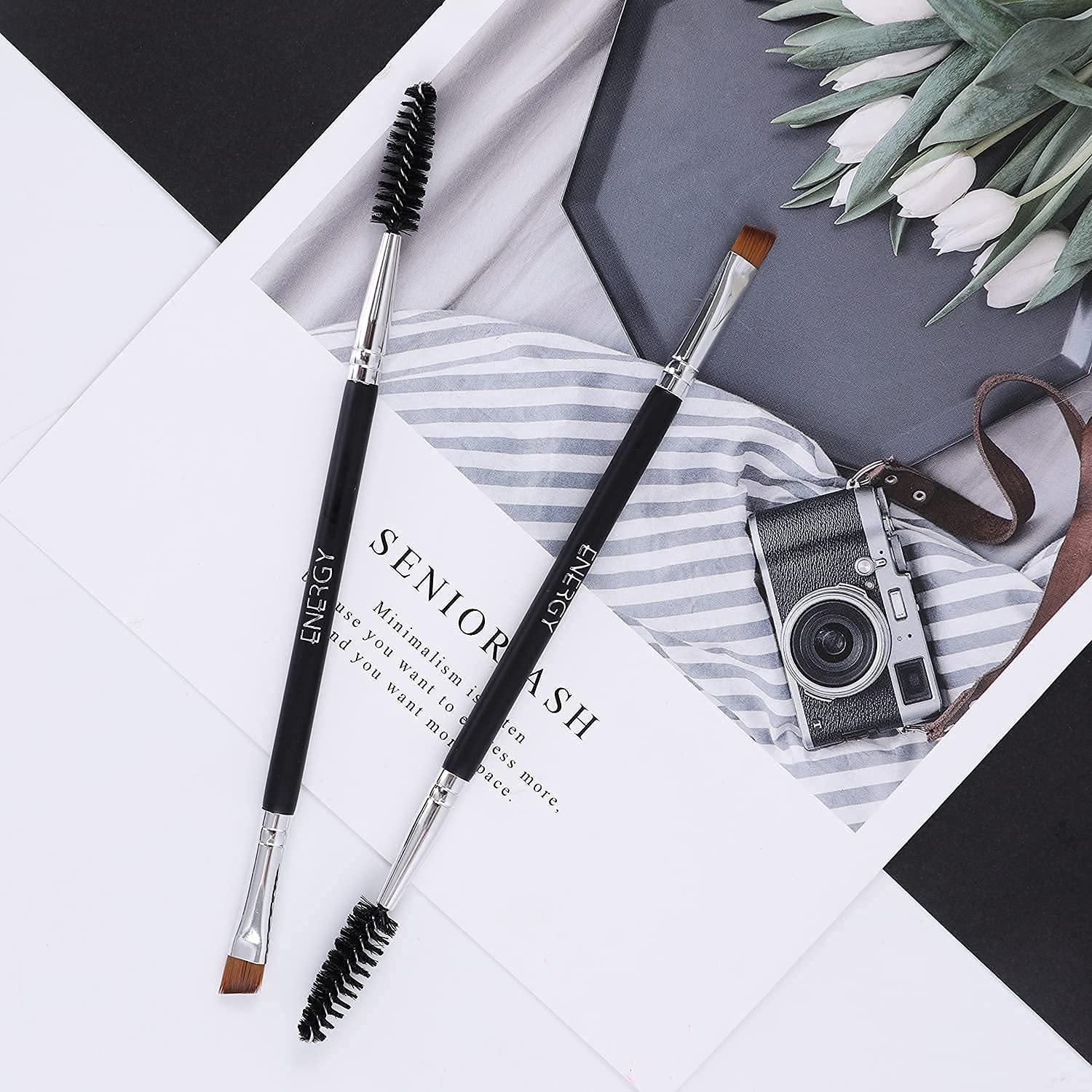 Cepillo de Cejas Angulado ENERGY con Spoolie Sintético