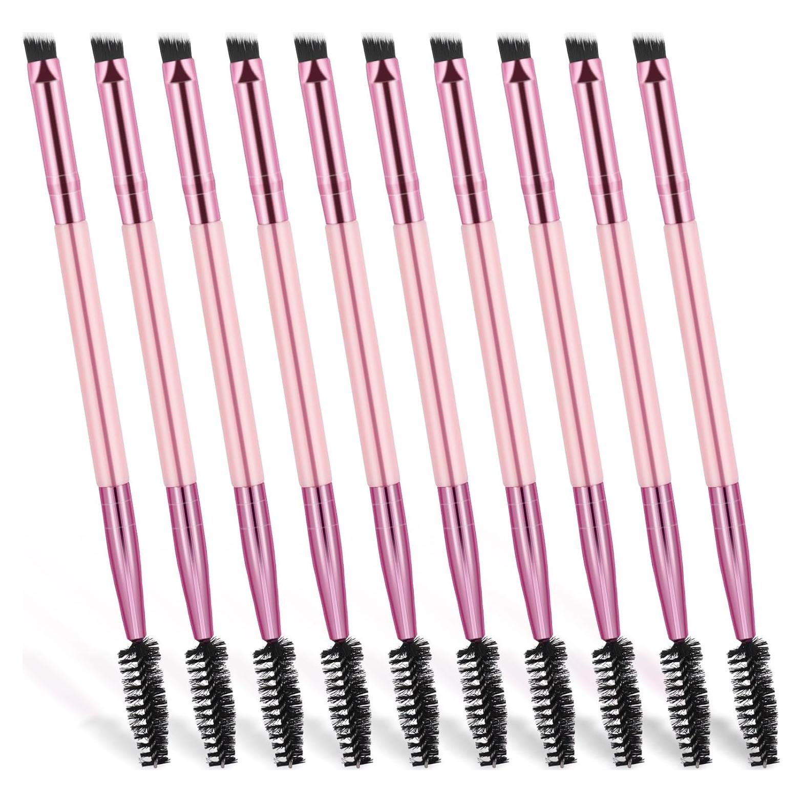 10 Piezas Cepillo de Cejas Dúo Rosa Apausvcm 13.8cm
