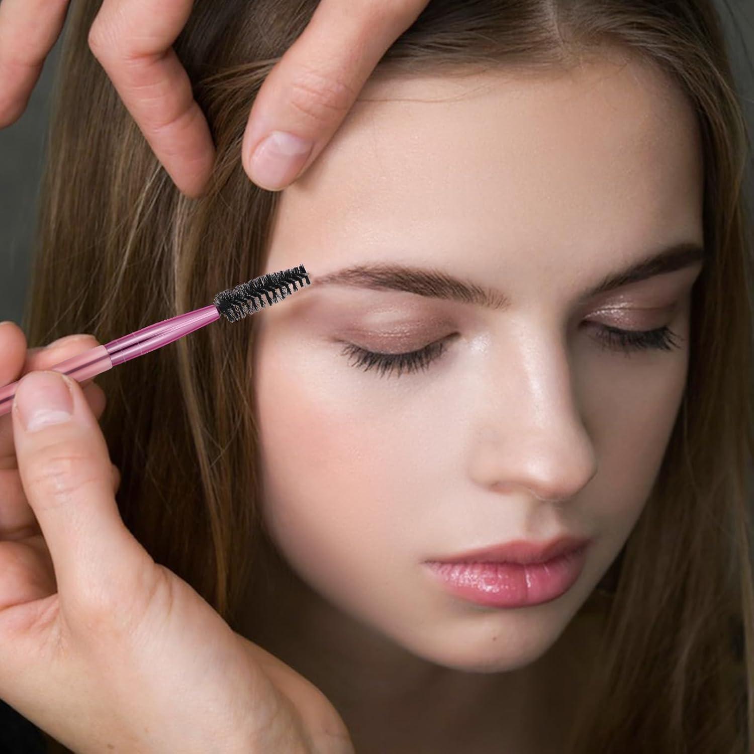 10 Piezas Cepillo de Cejas Dúo Rosa Apausvcm 13.8cm