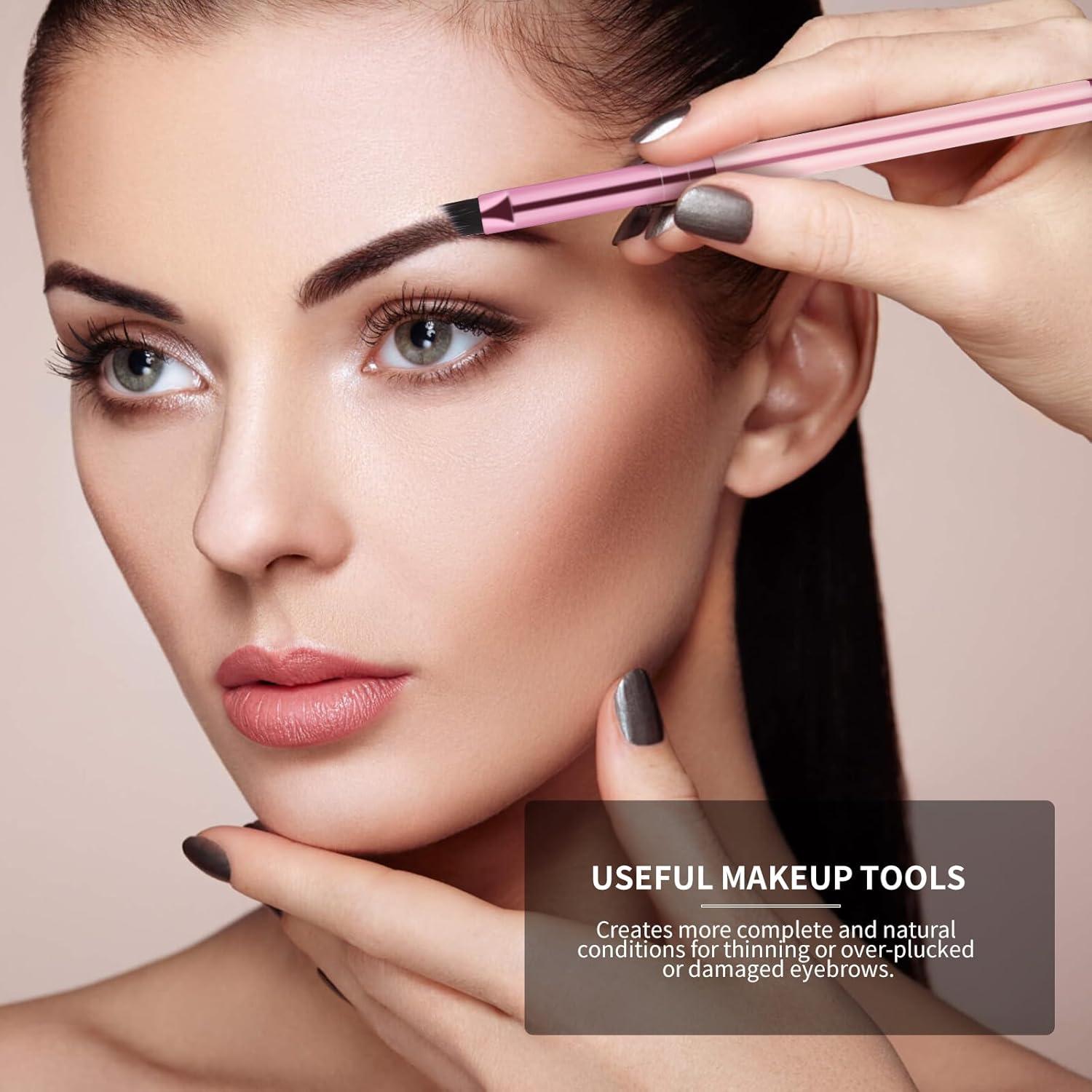 Juego de Brochas para Cejas Vin Beauty - 12 Piezas Doble Punta