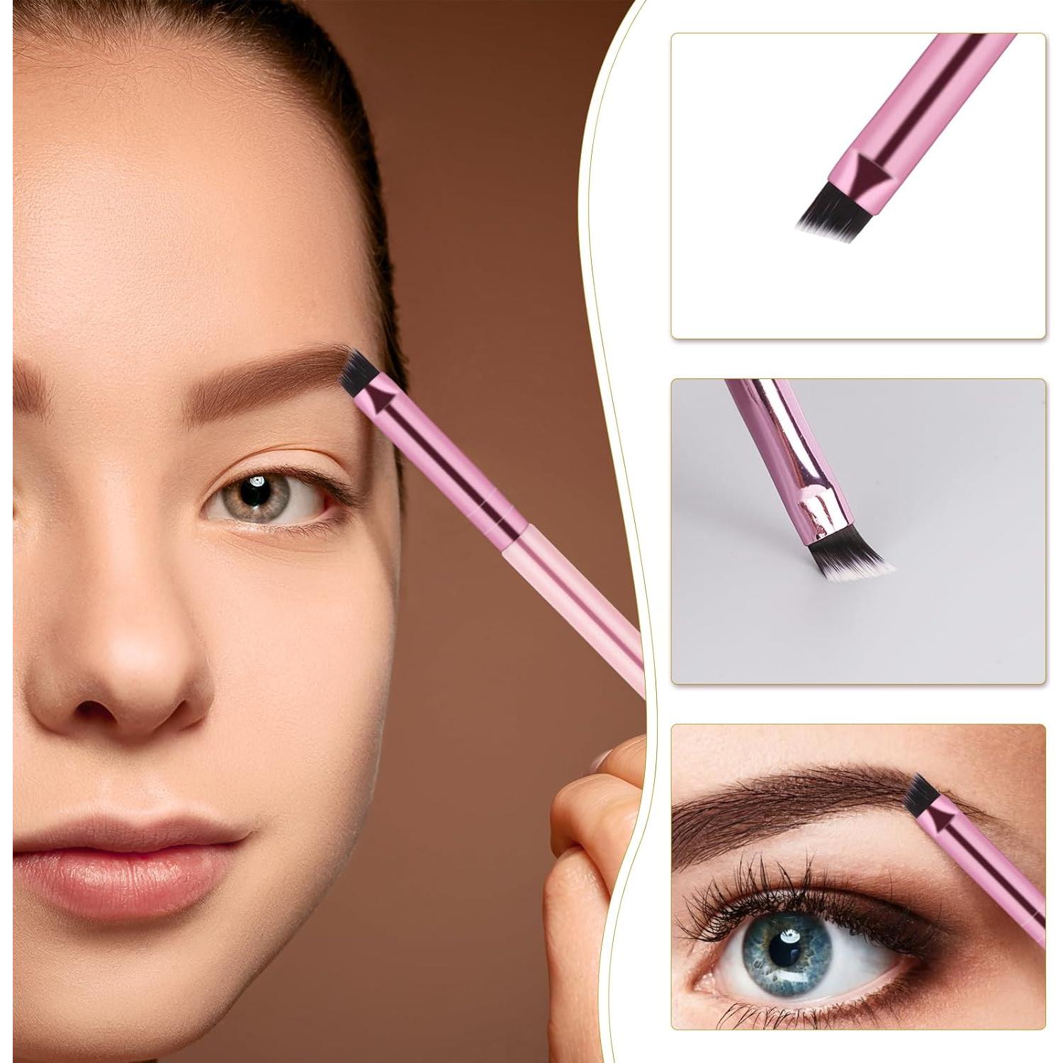 Juego de Brochas para Cejas Vin Beauty - 12 Piezas Doble Punta