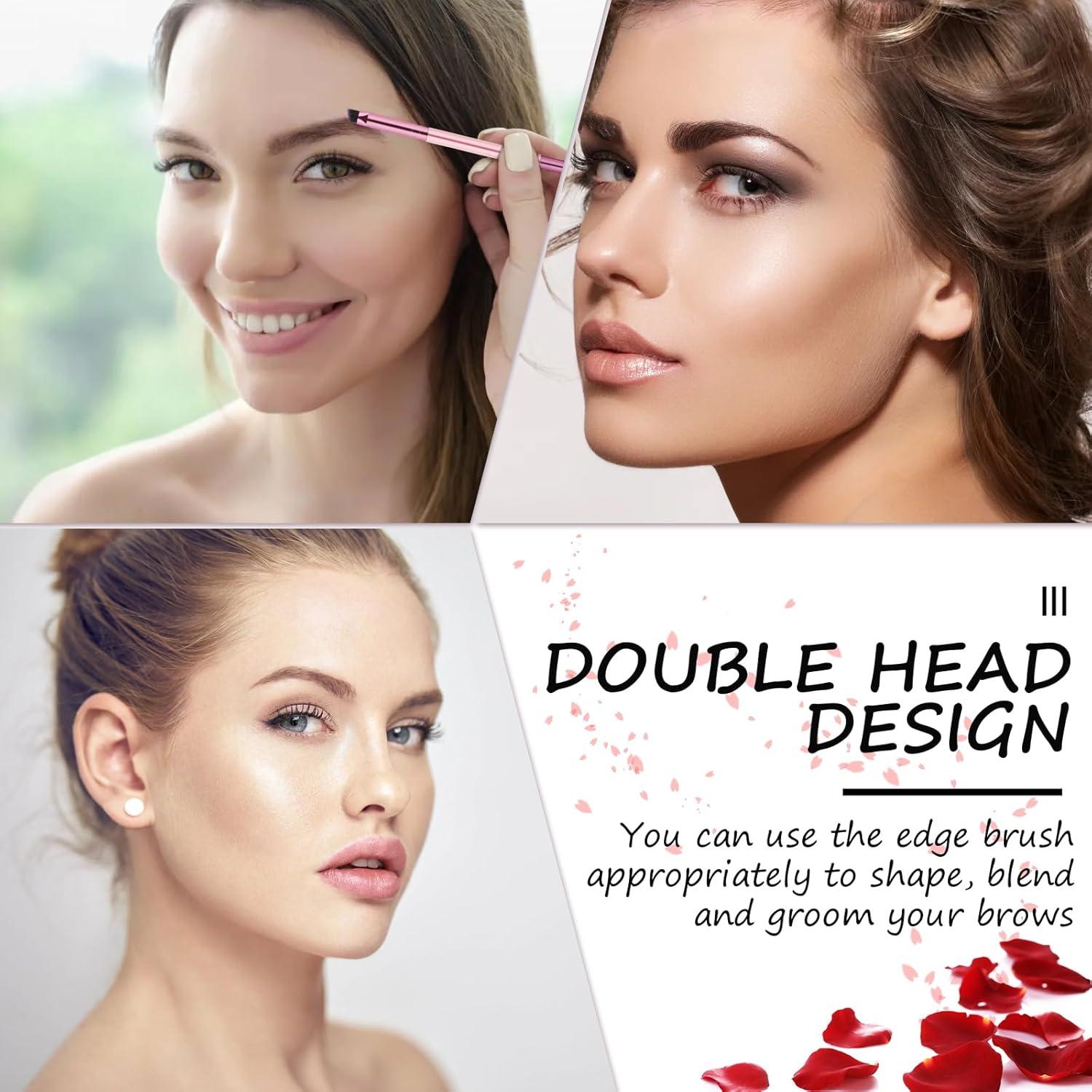 Juego de Brochas para Cejas Vin Beauty - 12 Piezas Doble Punta