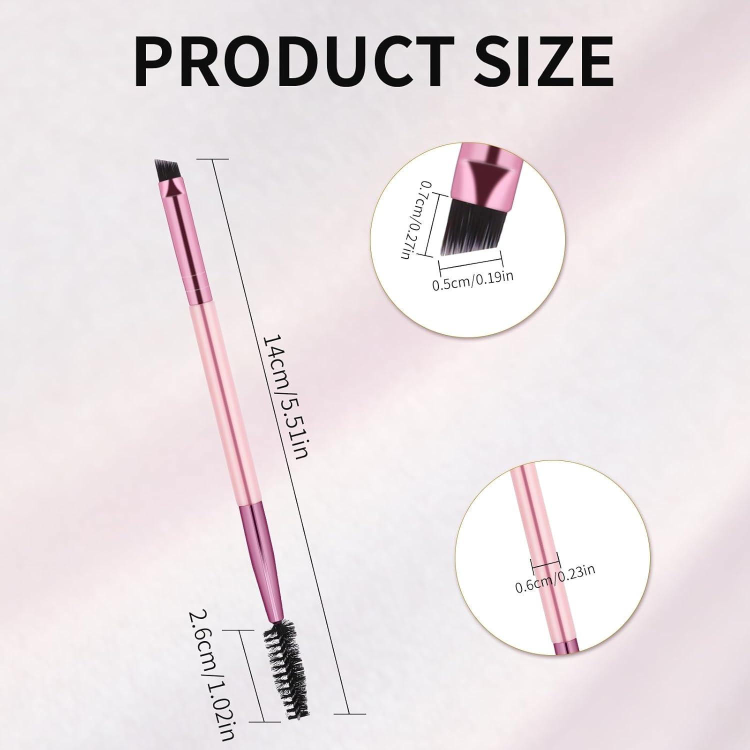 Juego de Brochas para Cejas Vin Beauty - 12 Piezas Doble Punta