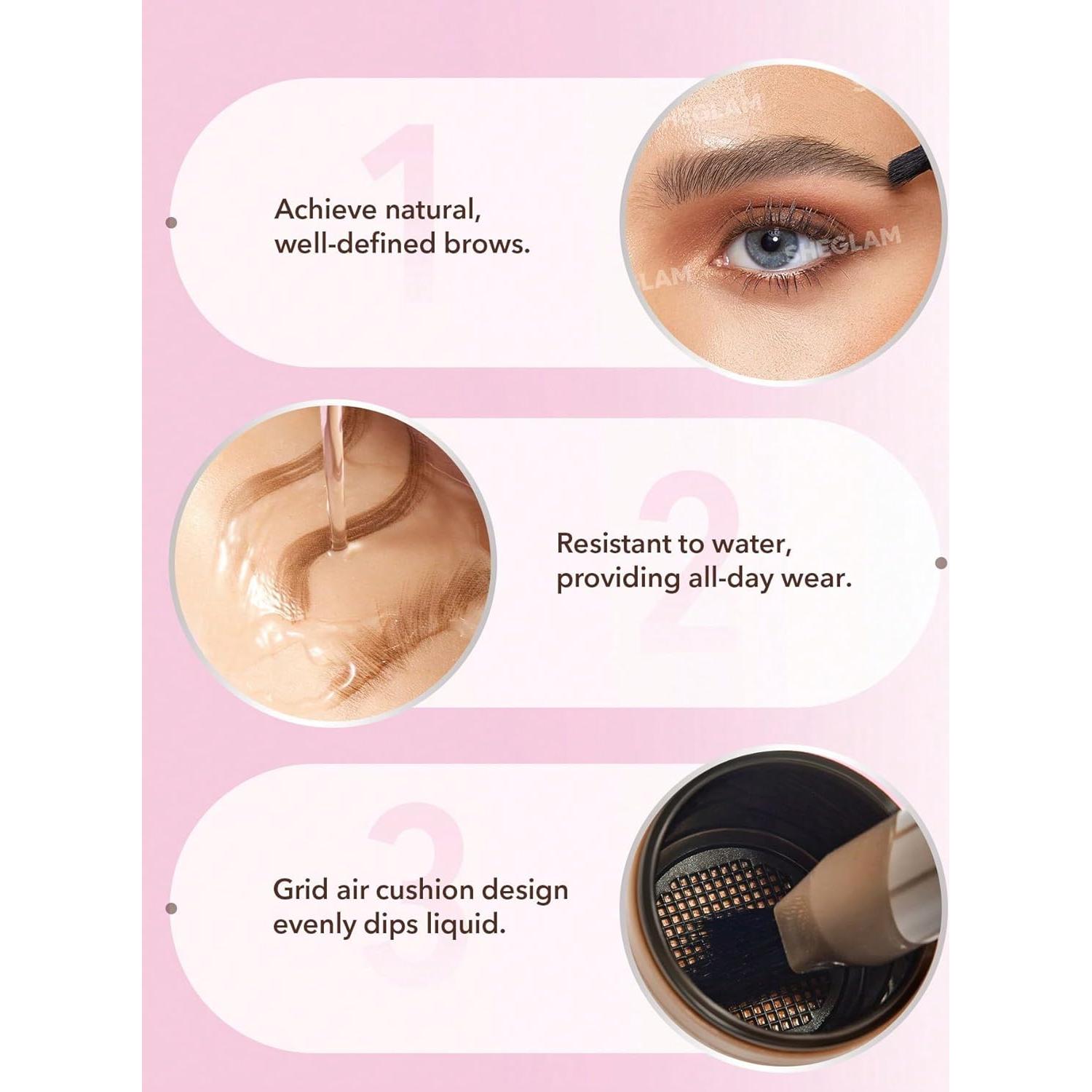 Pincel Angulado para Cejas SHEGLAM con Lápiz Dip Taupe