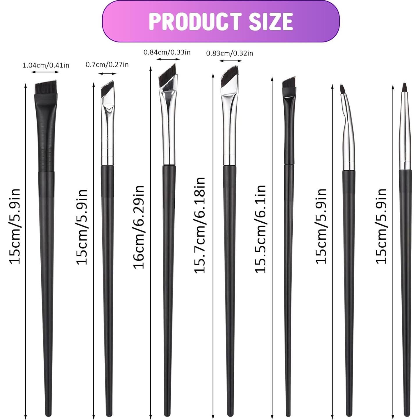 Juego de 7 Pinceles para Delineador BOHUIZ - Maquillaje Ojos