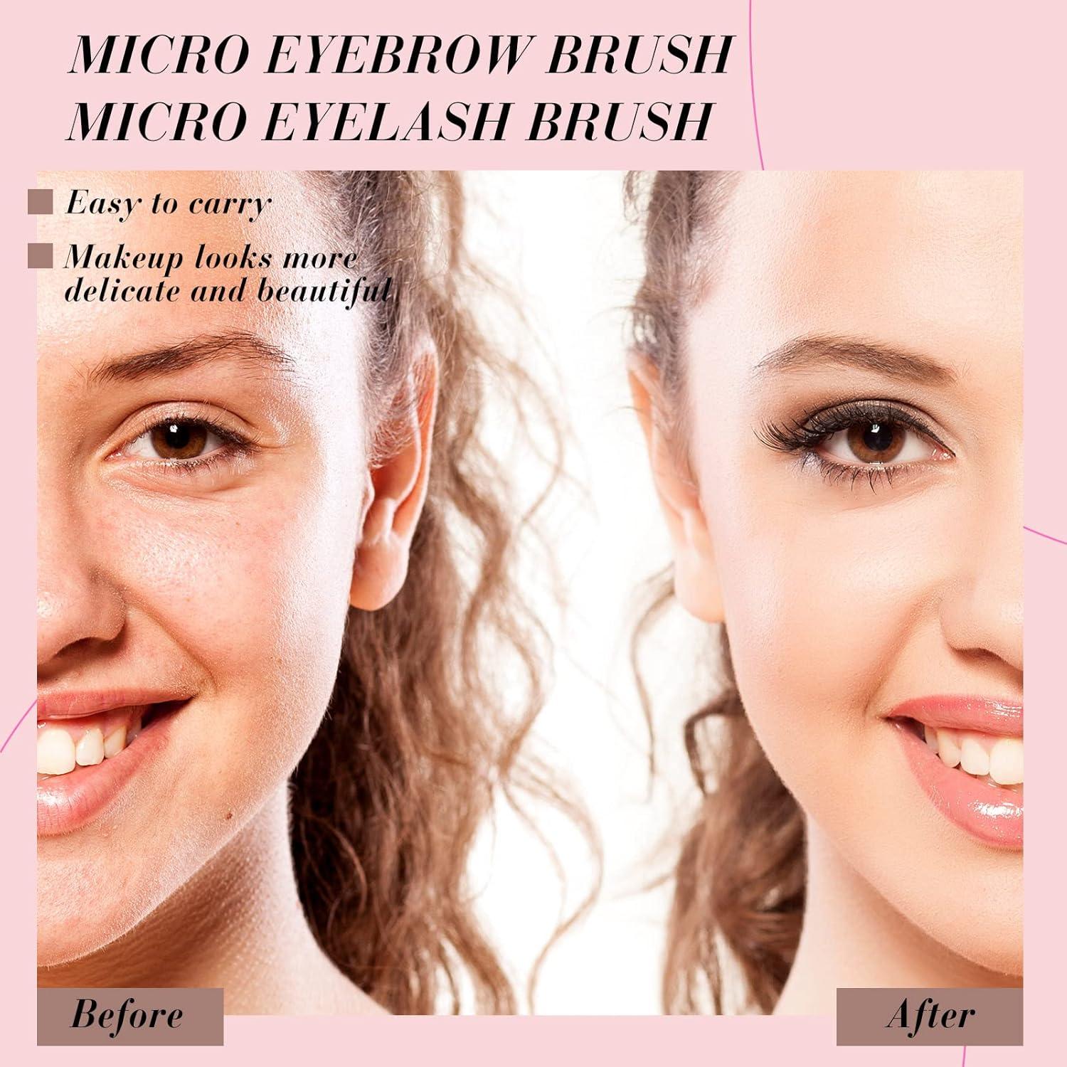 100 Cepillos Micro para Cejas Lallisa Rosa - Herramienta Multifuncional