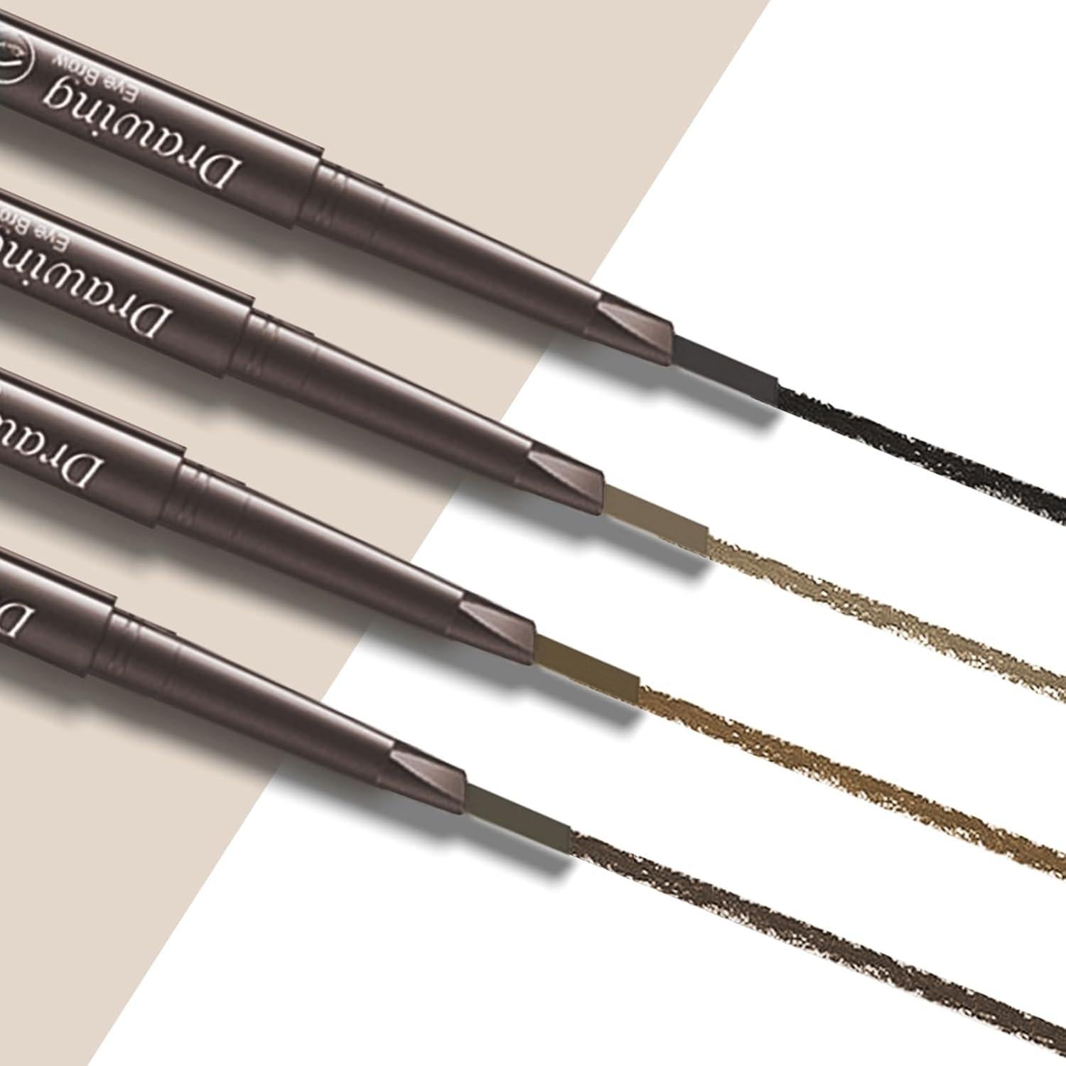 Set de 12 Lápices de Cejas 2 en 1 MooGlamor Marrón Oscuro