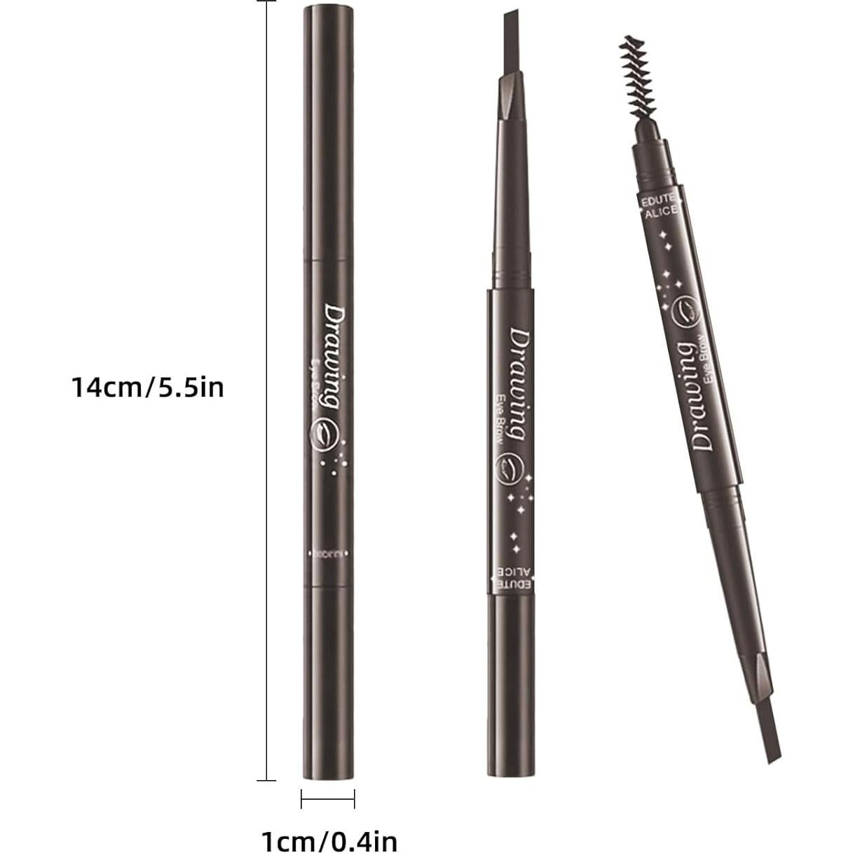 Set de 12 Lápices de Cejas 2 en 1 MooGlamor Marrón Oscuro