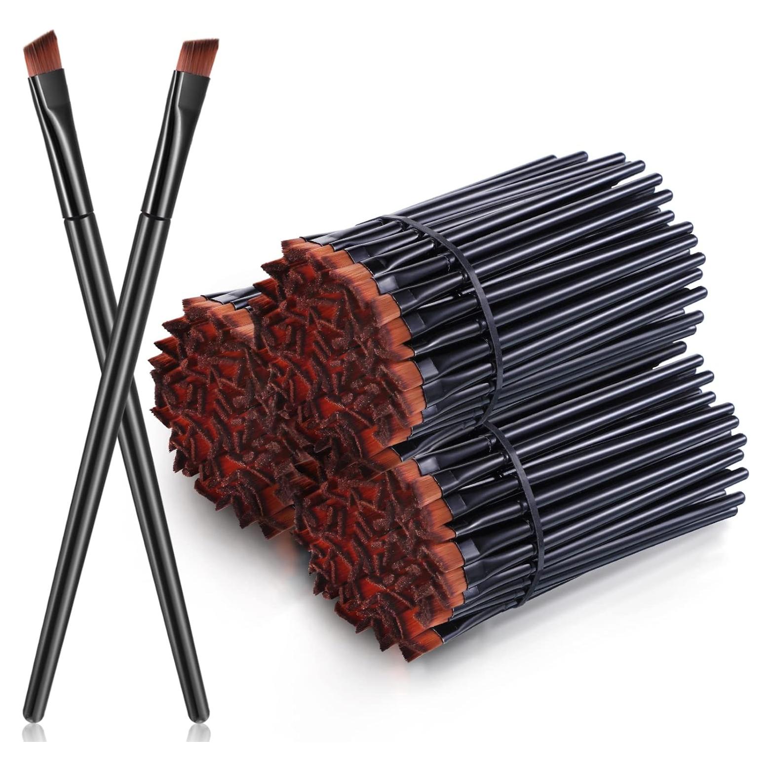 Pinceles Desechables para Cejas Meekoo - 150 Pcs Punta Angulada