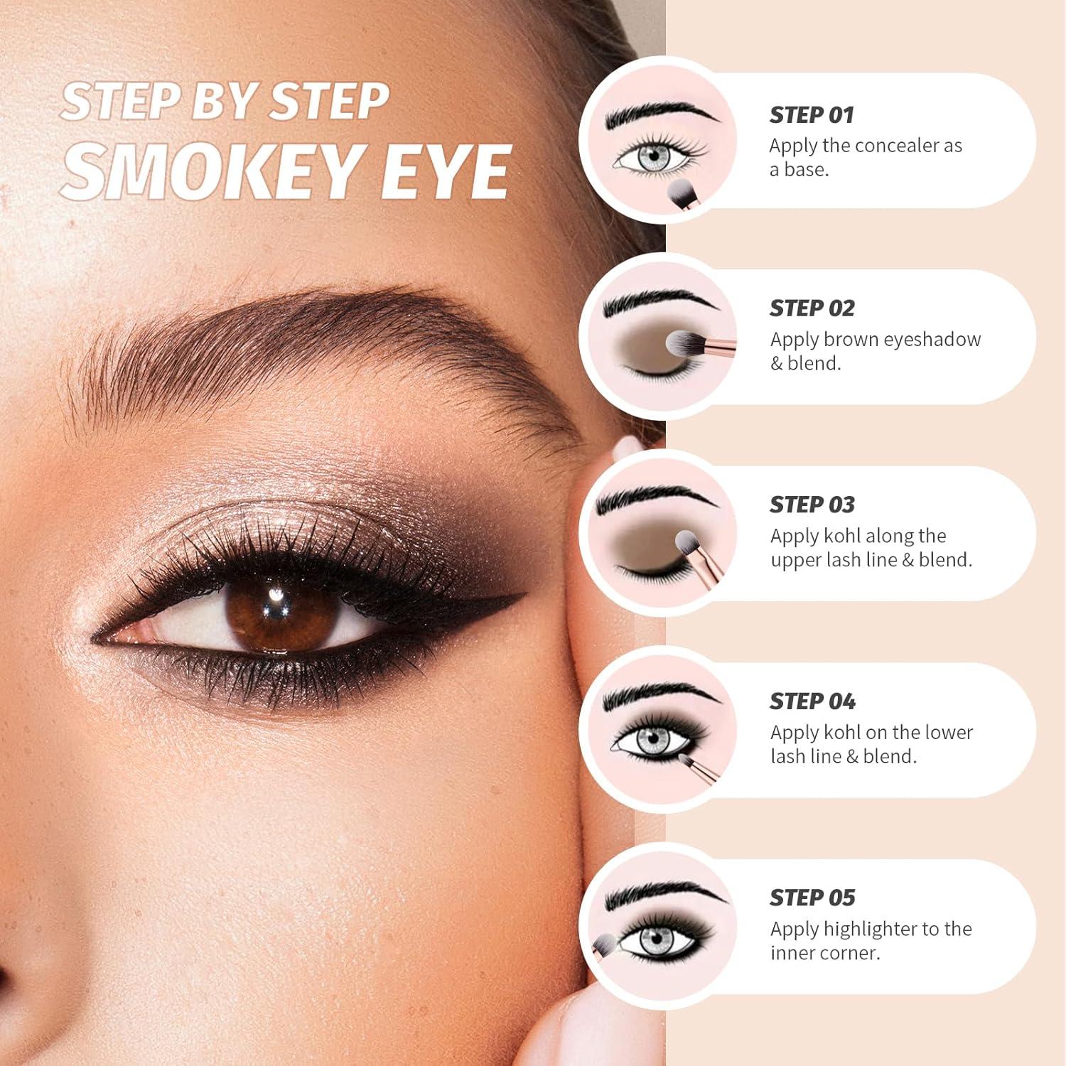 Set de 6 Pinceles de Maquillaje Docolor Doble Cara para Ojos