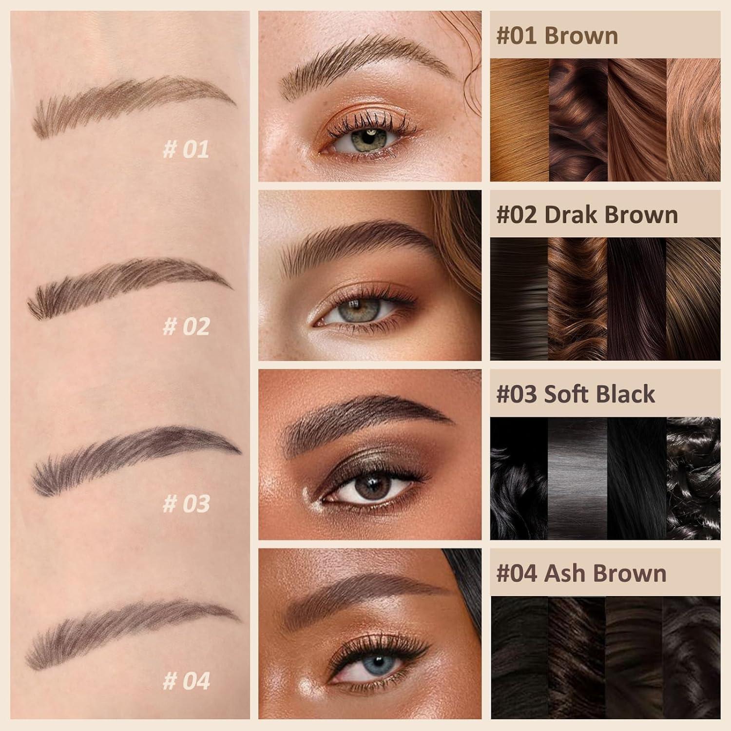 Pincel Angulado para Cejas UCANBE Brow-Fection Marrón Ceniza