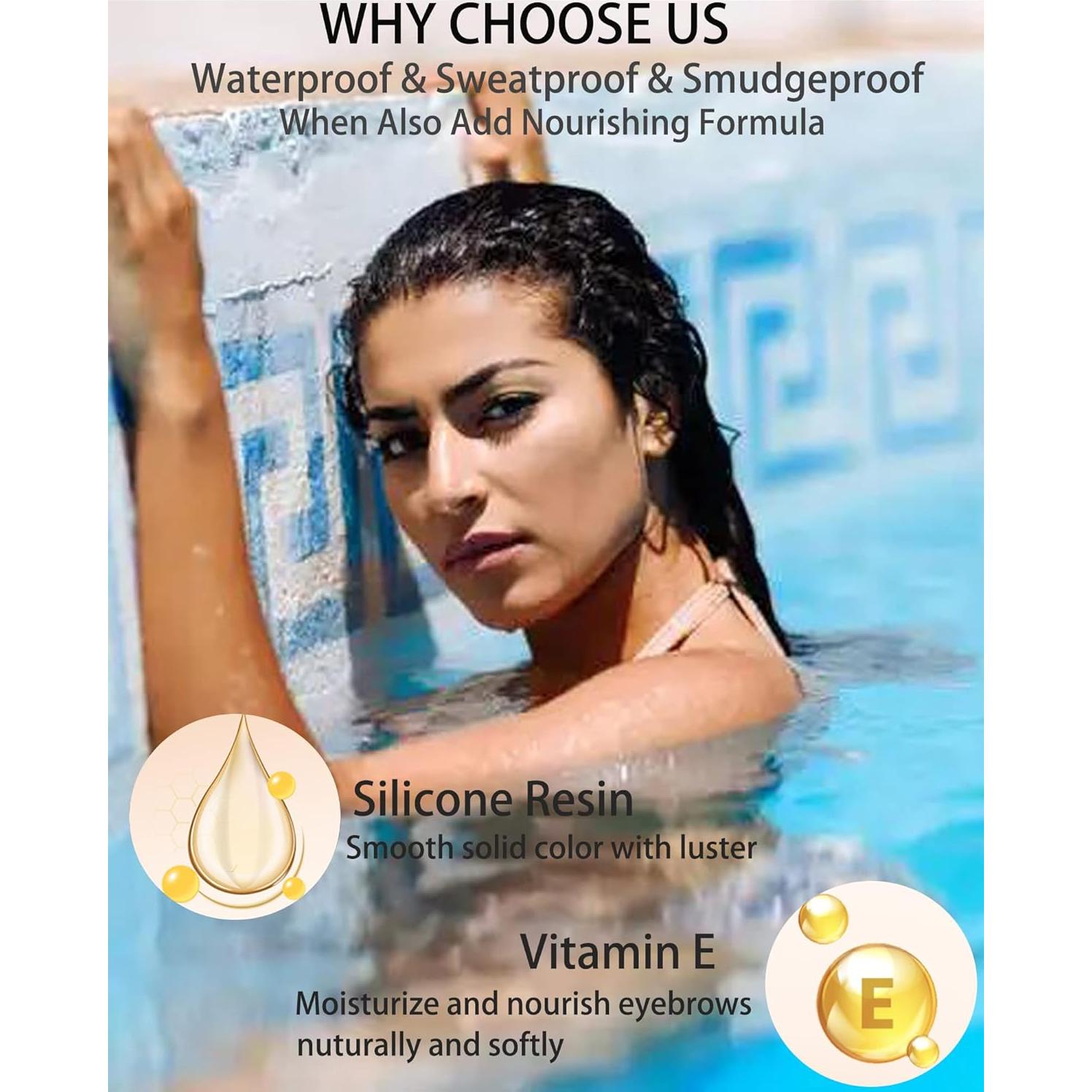 Gel para Cejas Teñido LYSdefeu 32g - A Prueba de Agua 04 Marrón Oscuro