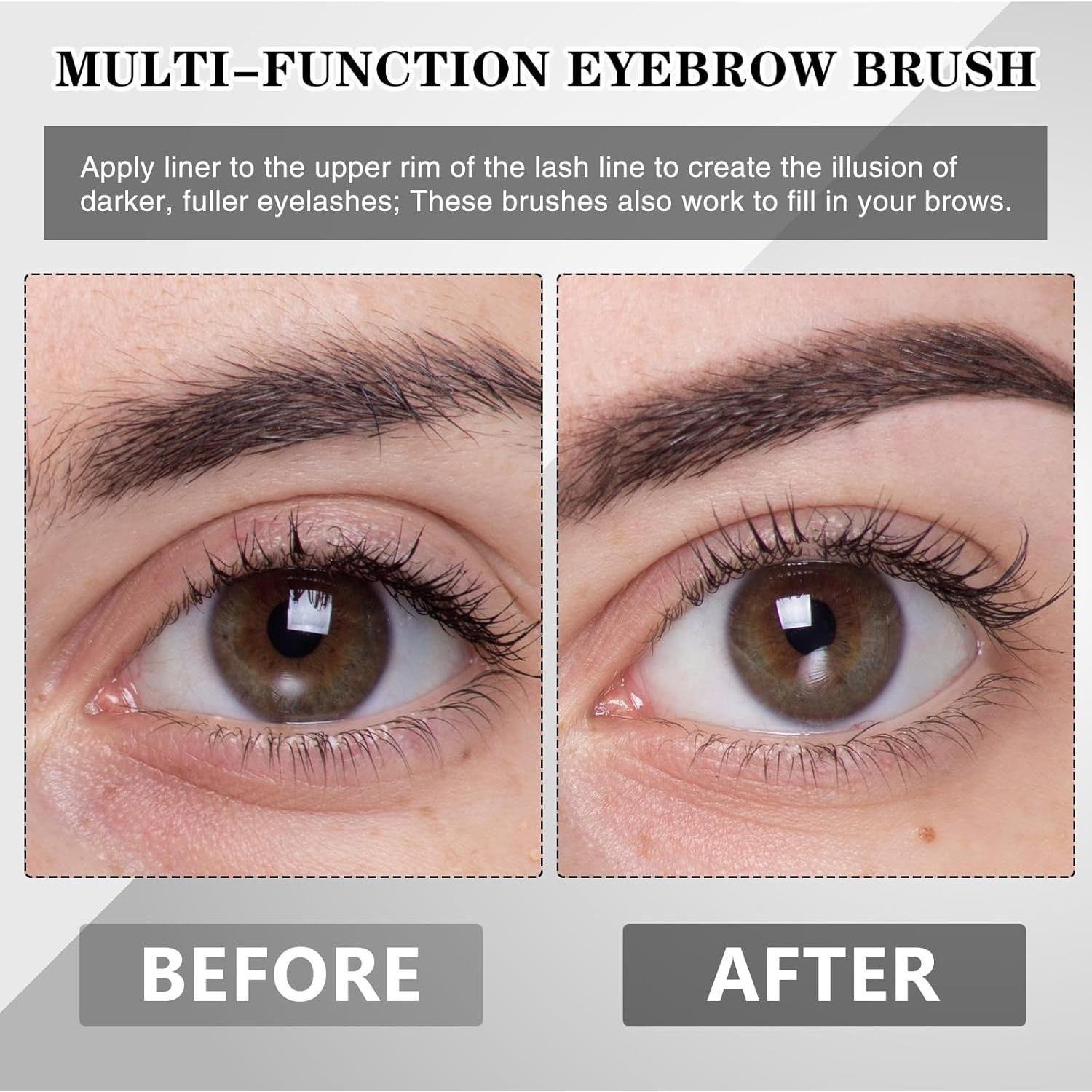 Gerrii 200 Cepillos Desechables Angulados para Cejas 10 cm