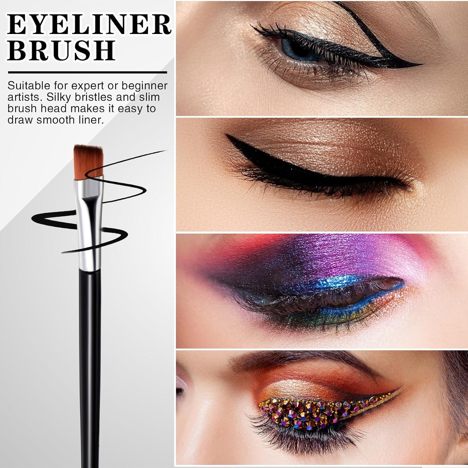 Gerrii 200 Cepillos Desechables Angulados para Cejas 10 cm