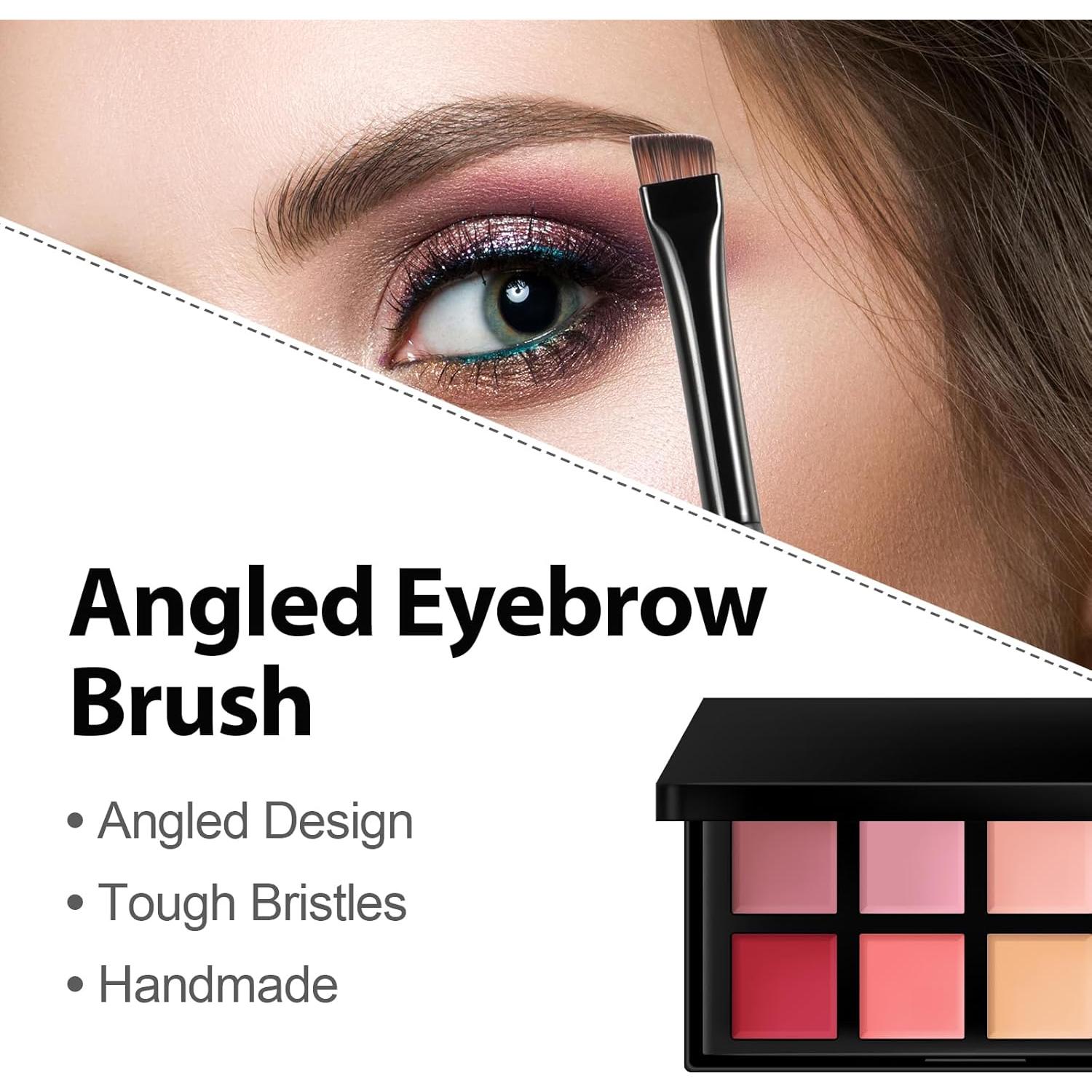 Brocha Angulada Profesional para Cejas BeautyFactor - 17.5 cm