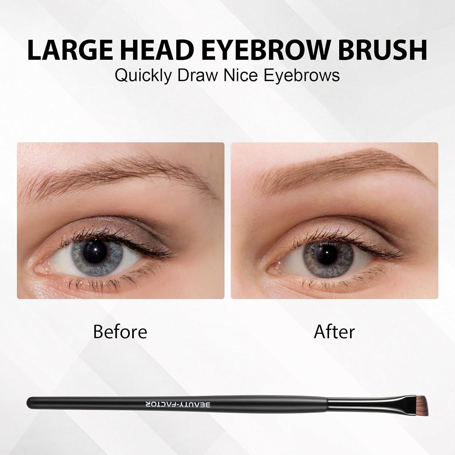 Brocha Angulada Profesional para Cejas BeautyFactor - 17.5 cm