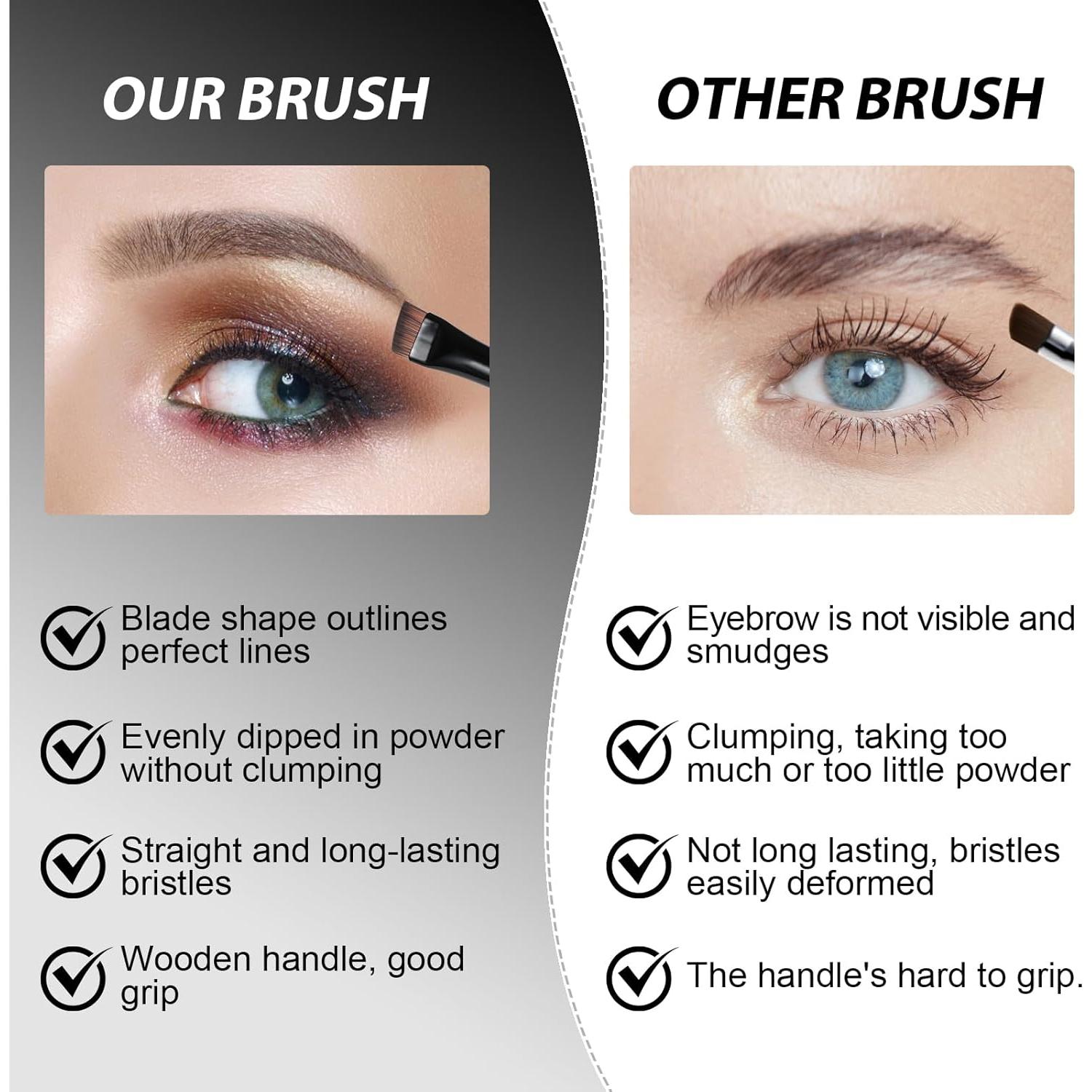 Brocha Angulada Profesional para Cejas BeautyFactor - 17.5 cm