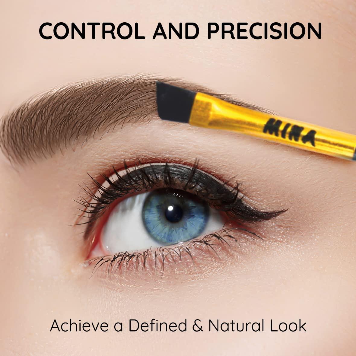 Brocha Angulada Premium MINAiBrow para Cejas y Pestañas
