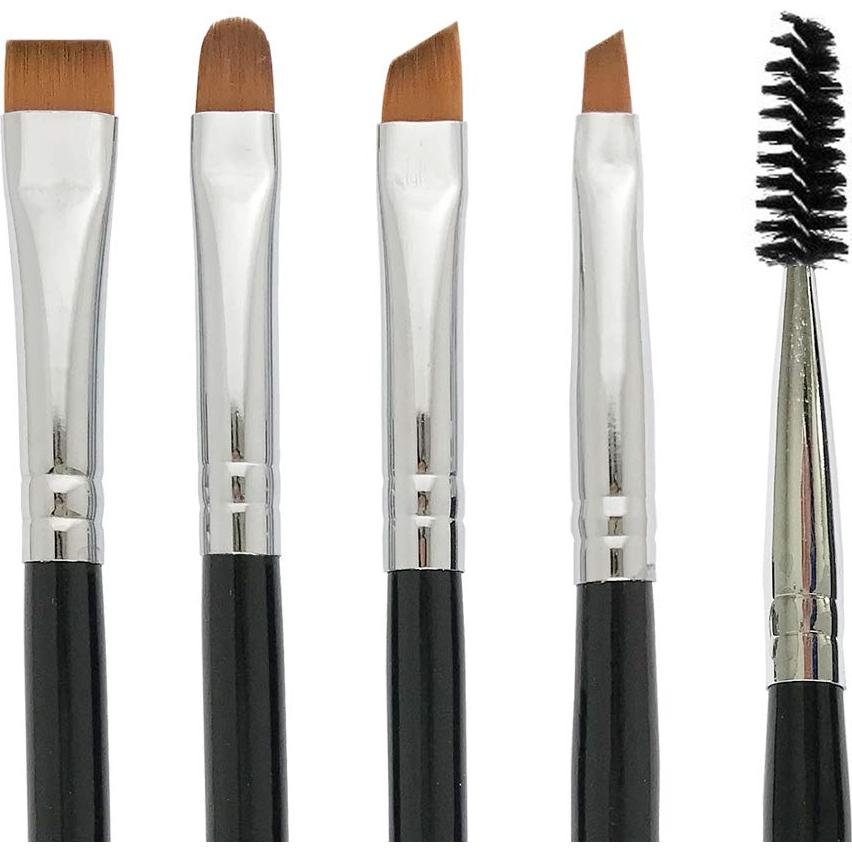 Juego de 4 Pinceles para Cejas Benlily - Angulado, Plano, Difusor y Spoolie
