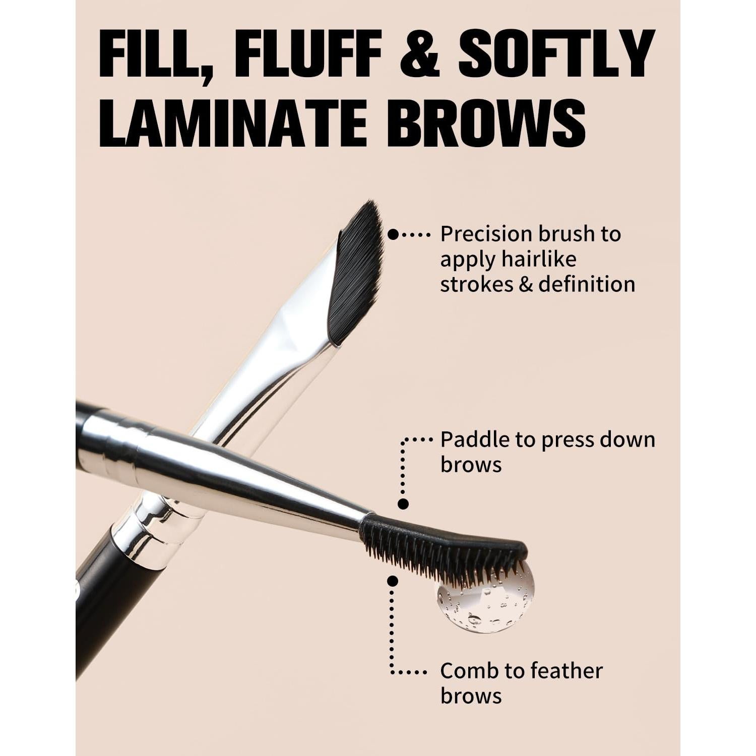 Brocha y Peine de Cejas Doble Punta EIGSHOW - Precisión Profesional