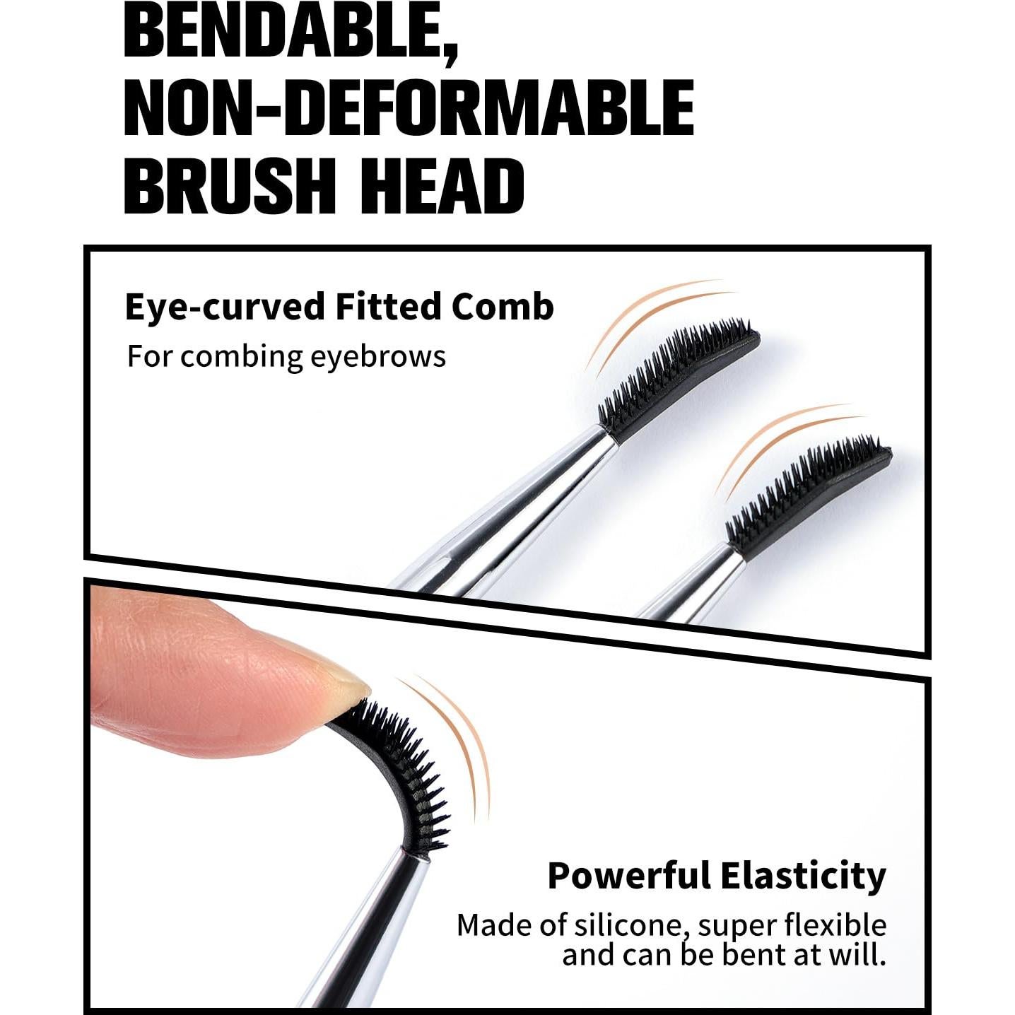 Brocha y Peine de Cejas Doble Punta EIGSHOW - Precisión Profesional