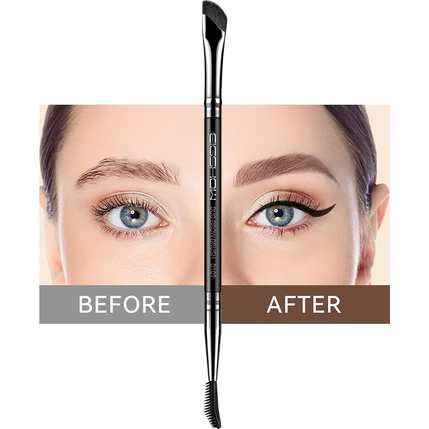 Brocha y Peine de Cejas Doble Punta EIGSHOW - Precisión Profesional