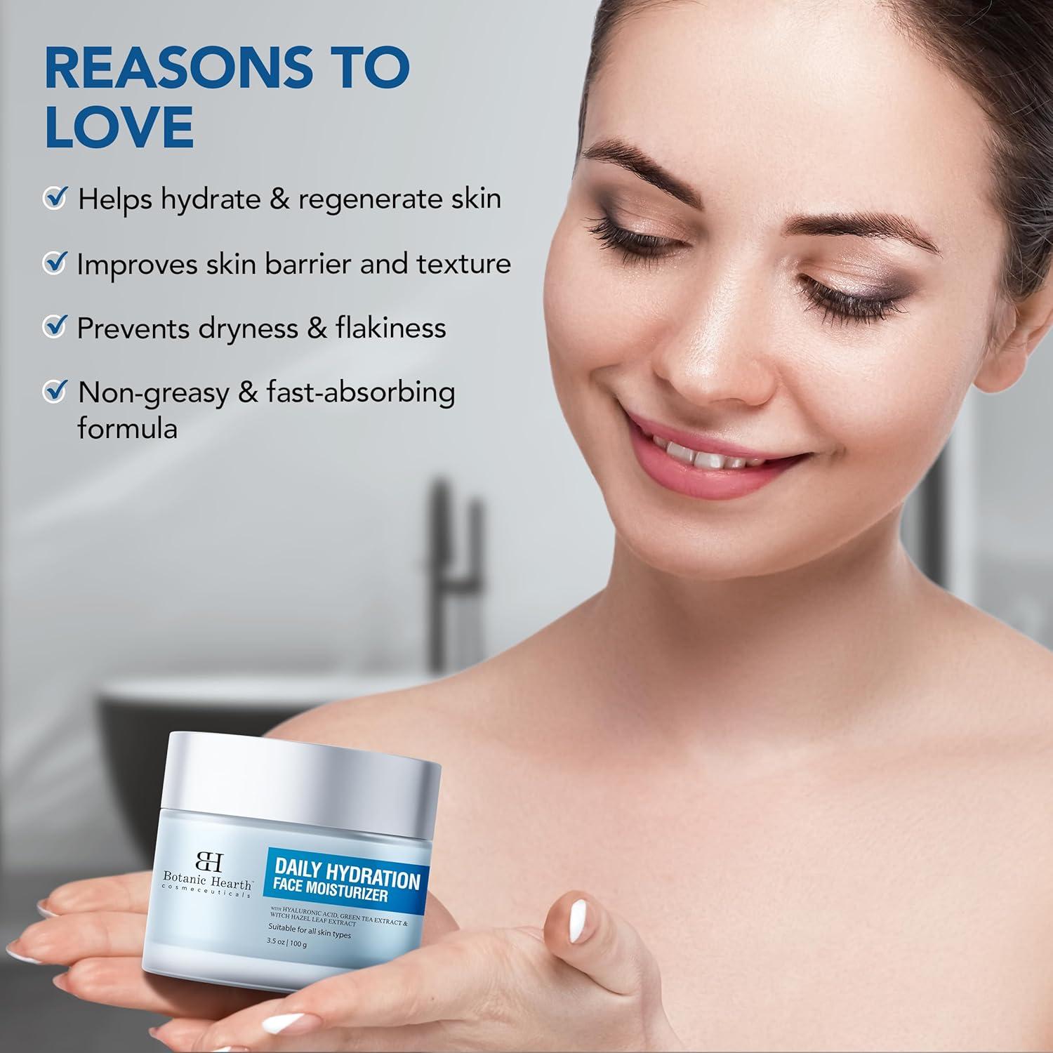 Hidratante Facial Diario Botanic Hearth 100g Ácido Hialurónico