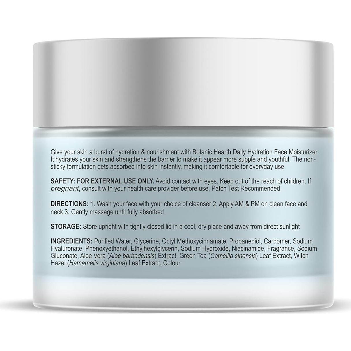 Hidratante Facial Diario Botanic Hearth 100g Ácido Hialurónico