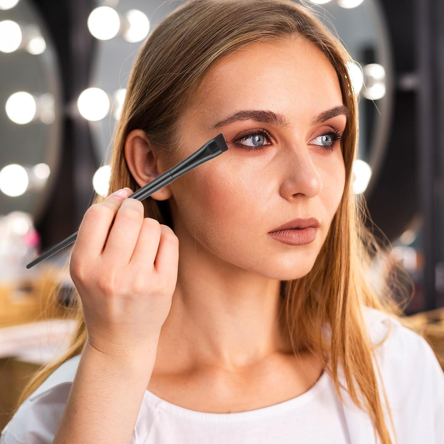 16 Pinceles Angulados para Cejas KALIONE - Delineador Preciso