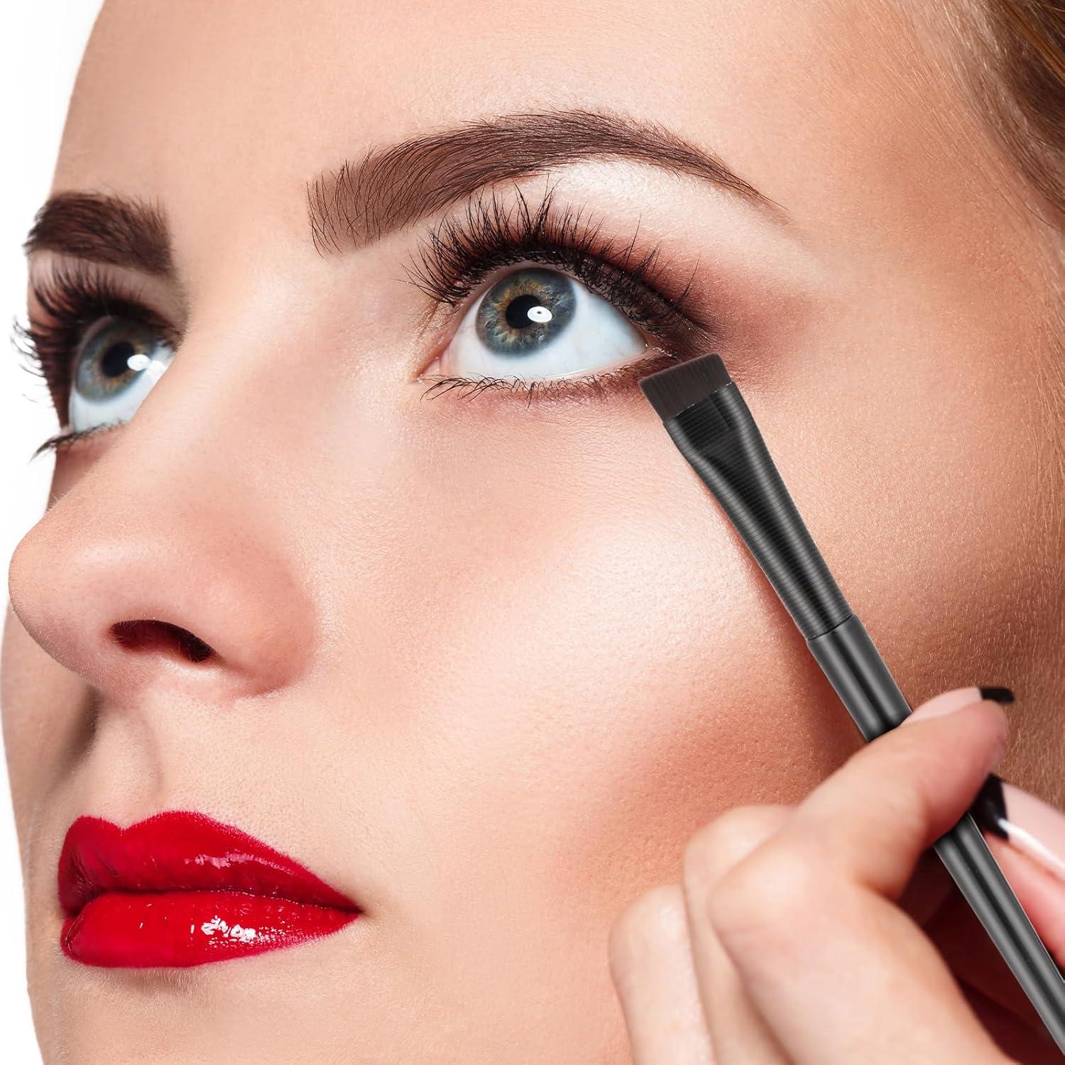 16 Pinceles Angulados para Cejas KALIONE - Delineador Preciso