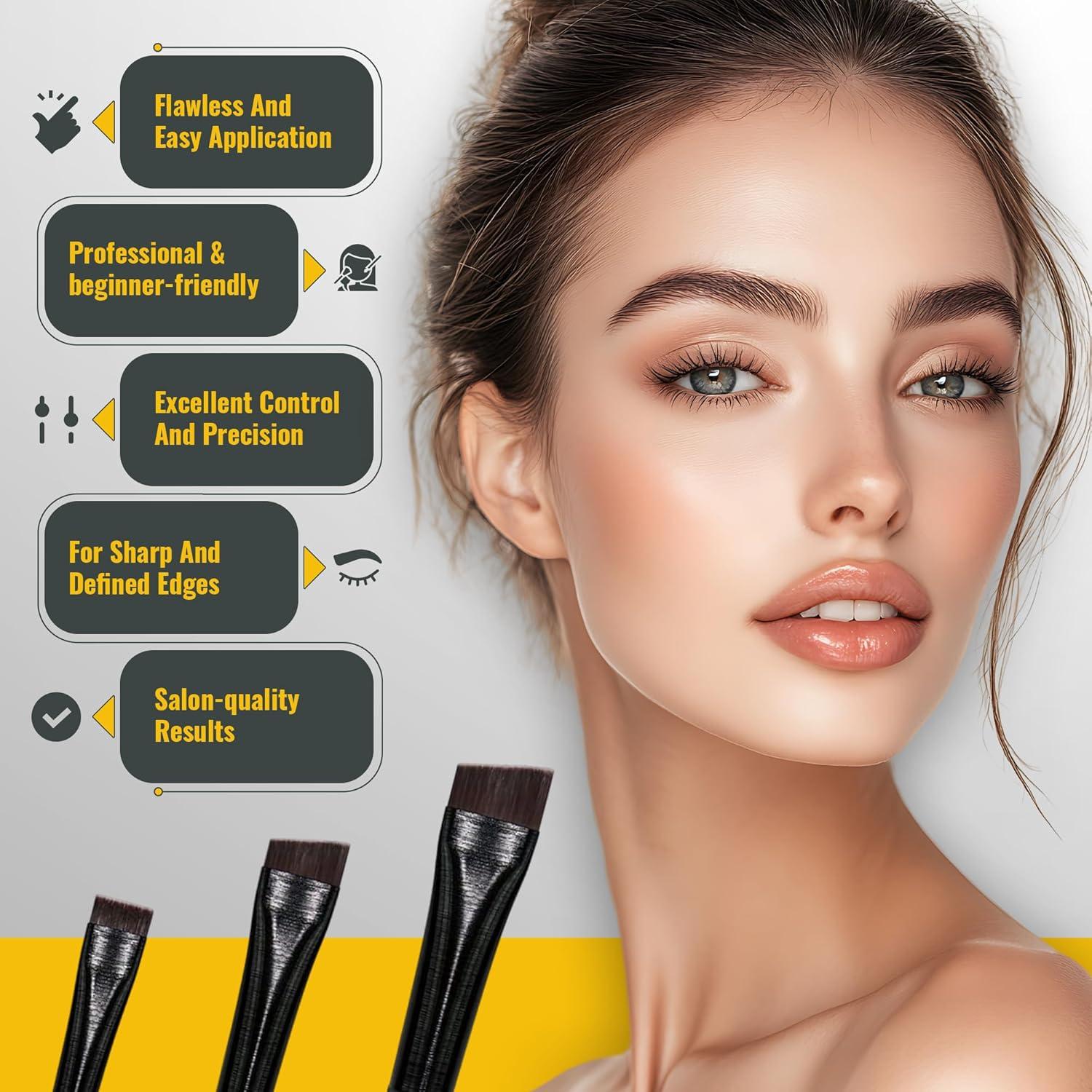 Juego de Brochas de Maquillaje LIUDEX para Cejas y Delineador