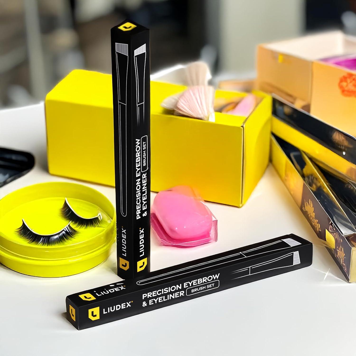 Juego de Brochas de Maquillaje LIUDEX para Cejas y Delineador