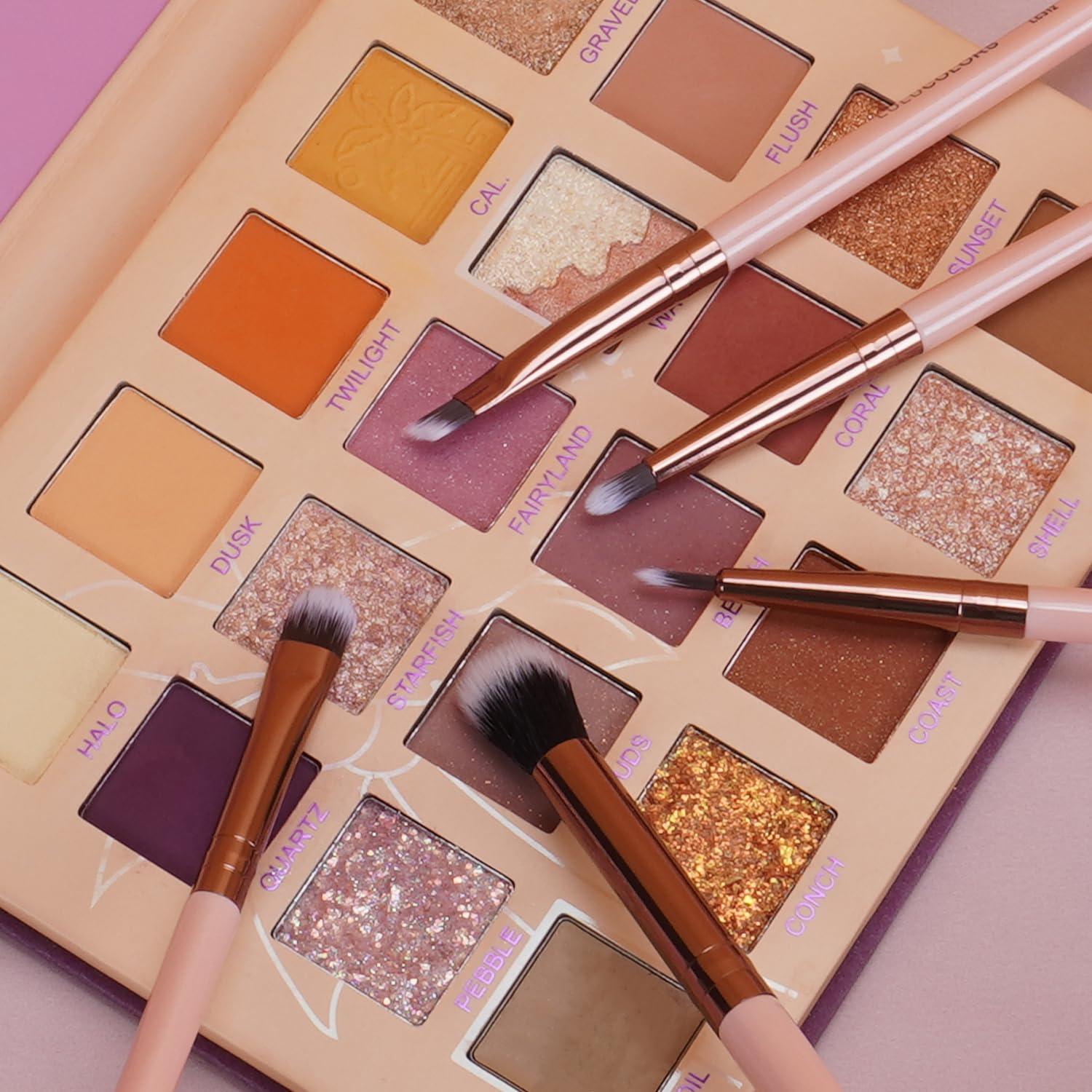 Juego de Pinceles para Maquillaje de Ojos LULUCOLORS 5 Piezas