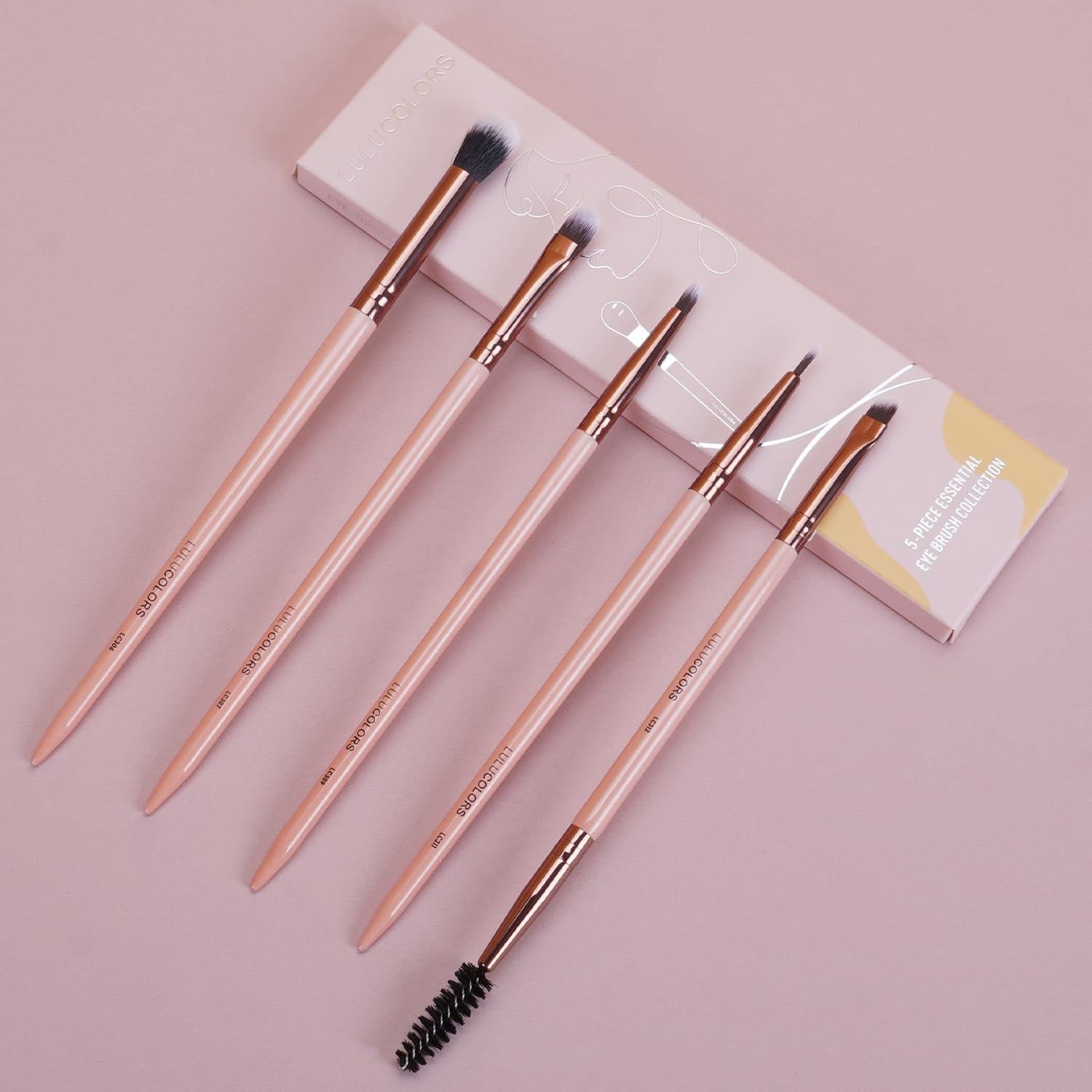 Juego de Pinceles para Maquillaje de Ojos LULUCOLORS 5 Piezas