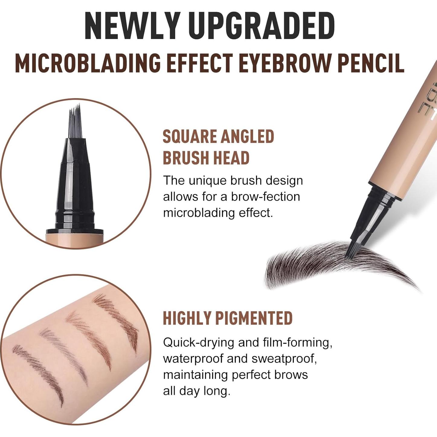 Lápiz de Cejas Microblading UCANBEMAKEUP 04 Marrón Ceniza