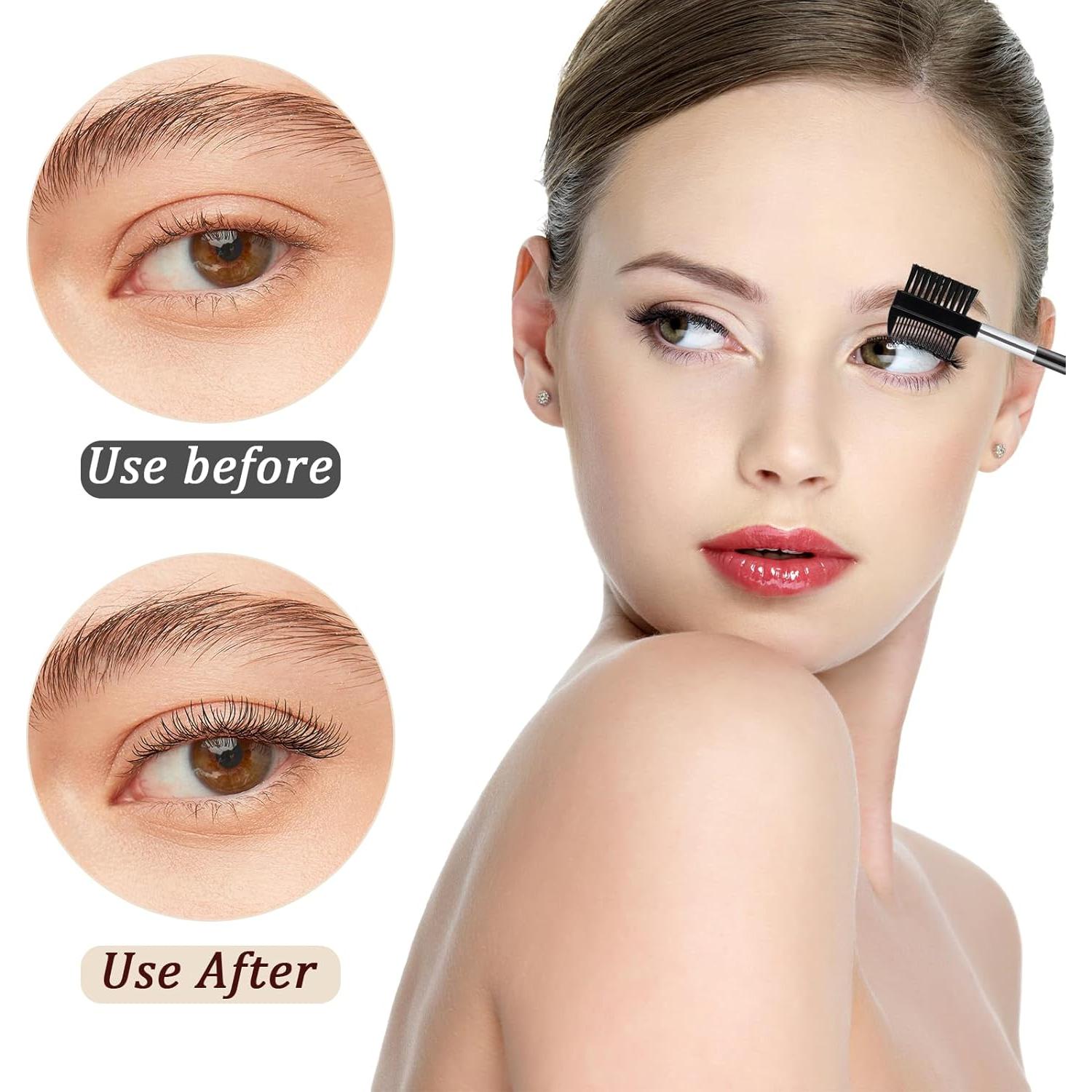 Set de 10 Cepillos para Cejas y Pestañas KALIONE - Negro