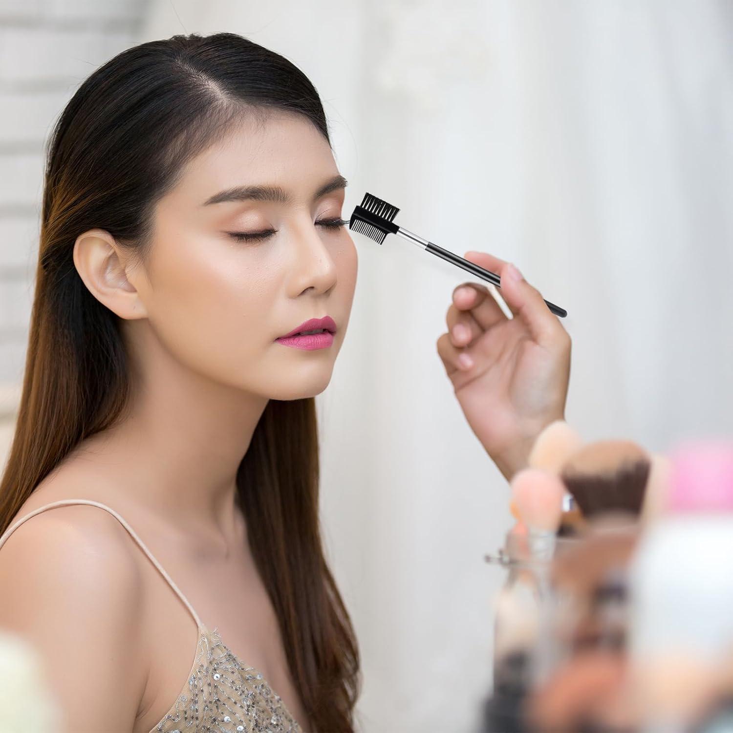 Set de 10 Cepillos para Cejas y Pestañas KALIONE - Negro