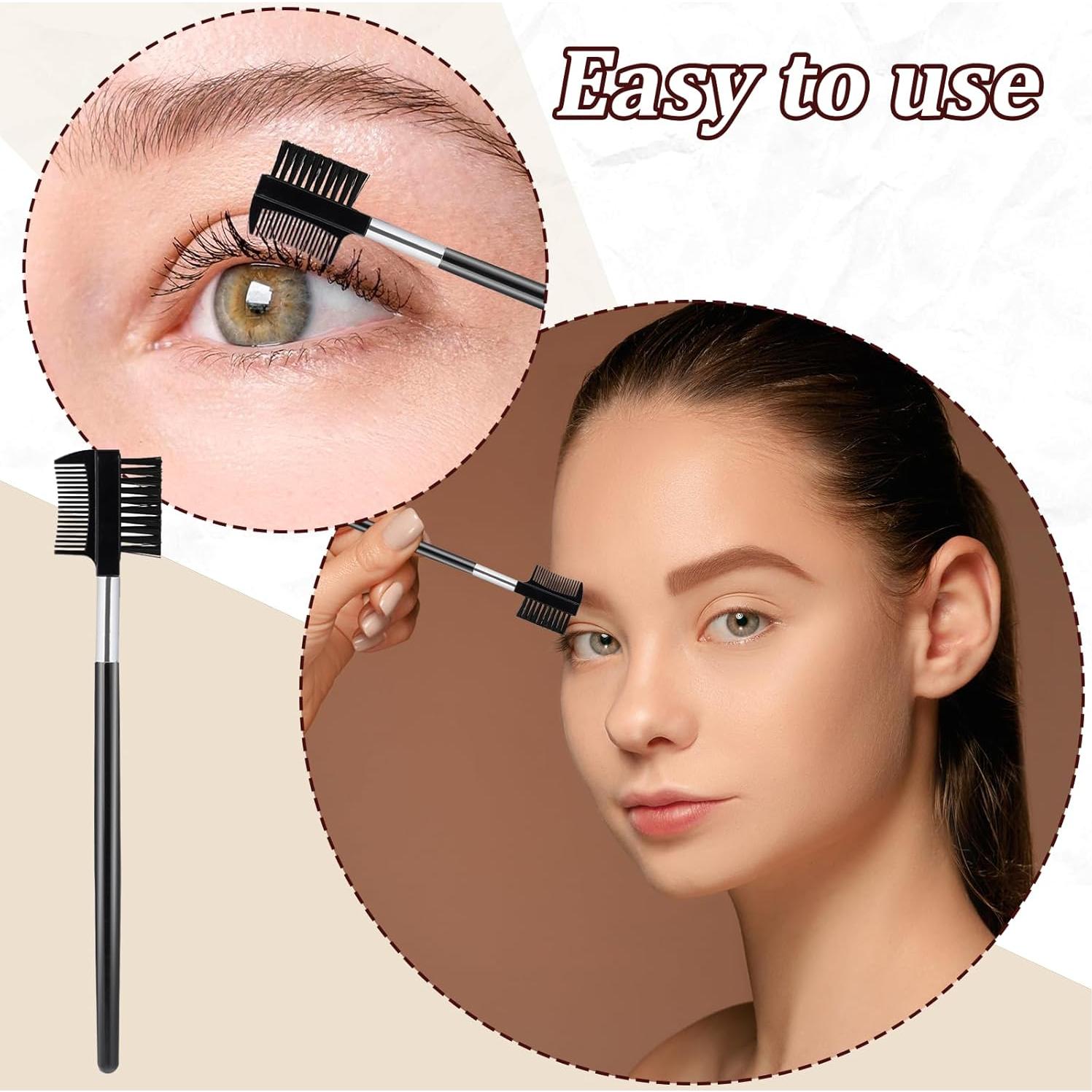 Set de 10 Cepillos para Cejas y Pestañas KALIONE - Negro