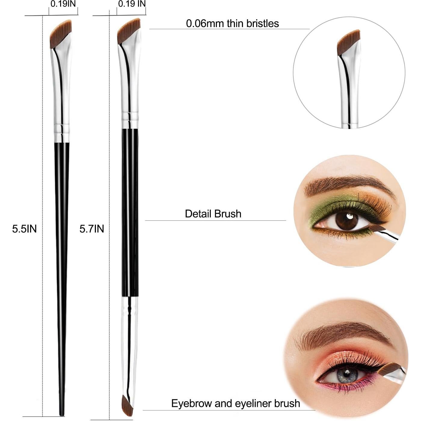 Set de Pinceles de Delineador ELESDA 5 PCS - Ángulo Fino y Delgado