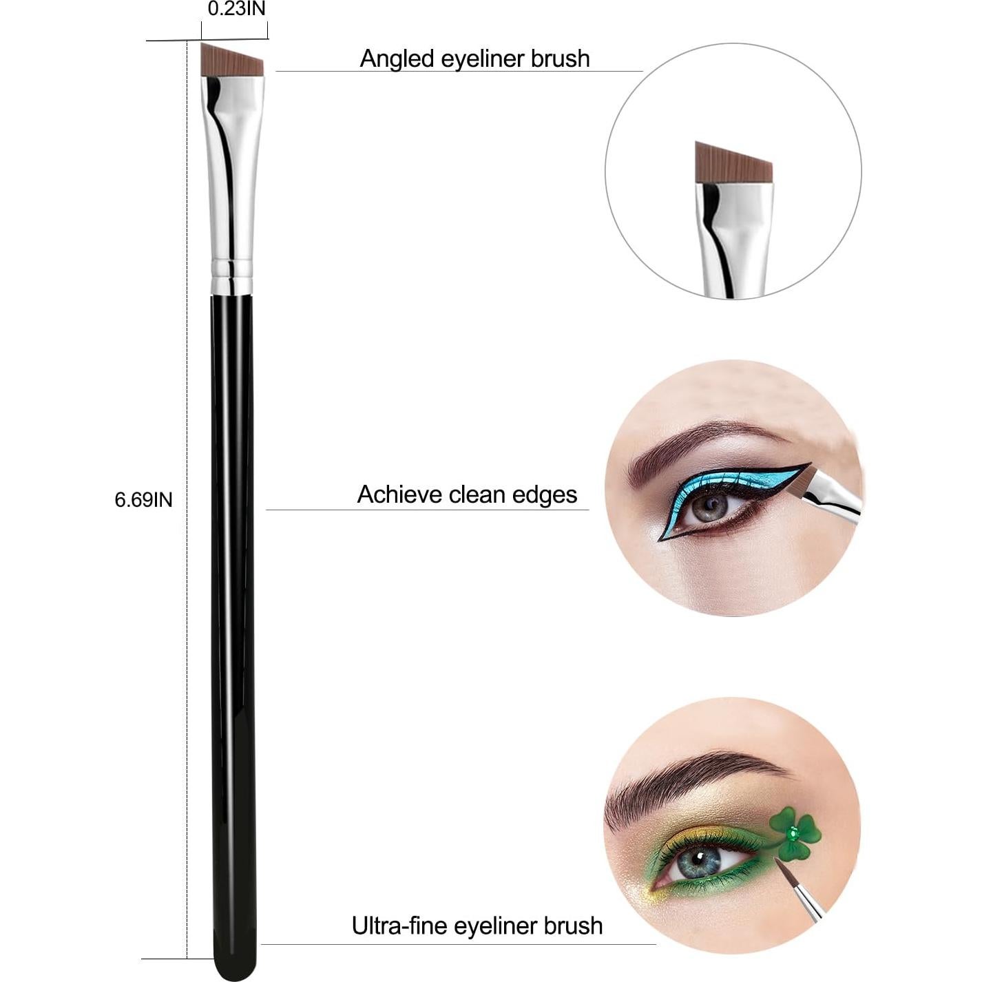 Set de Pinceles de Delineador ELESDA 5 PCS - Ángulo Fino y Delgado