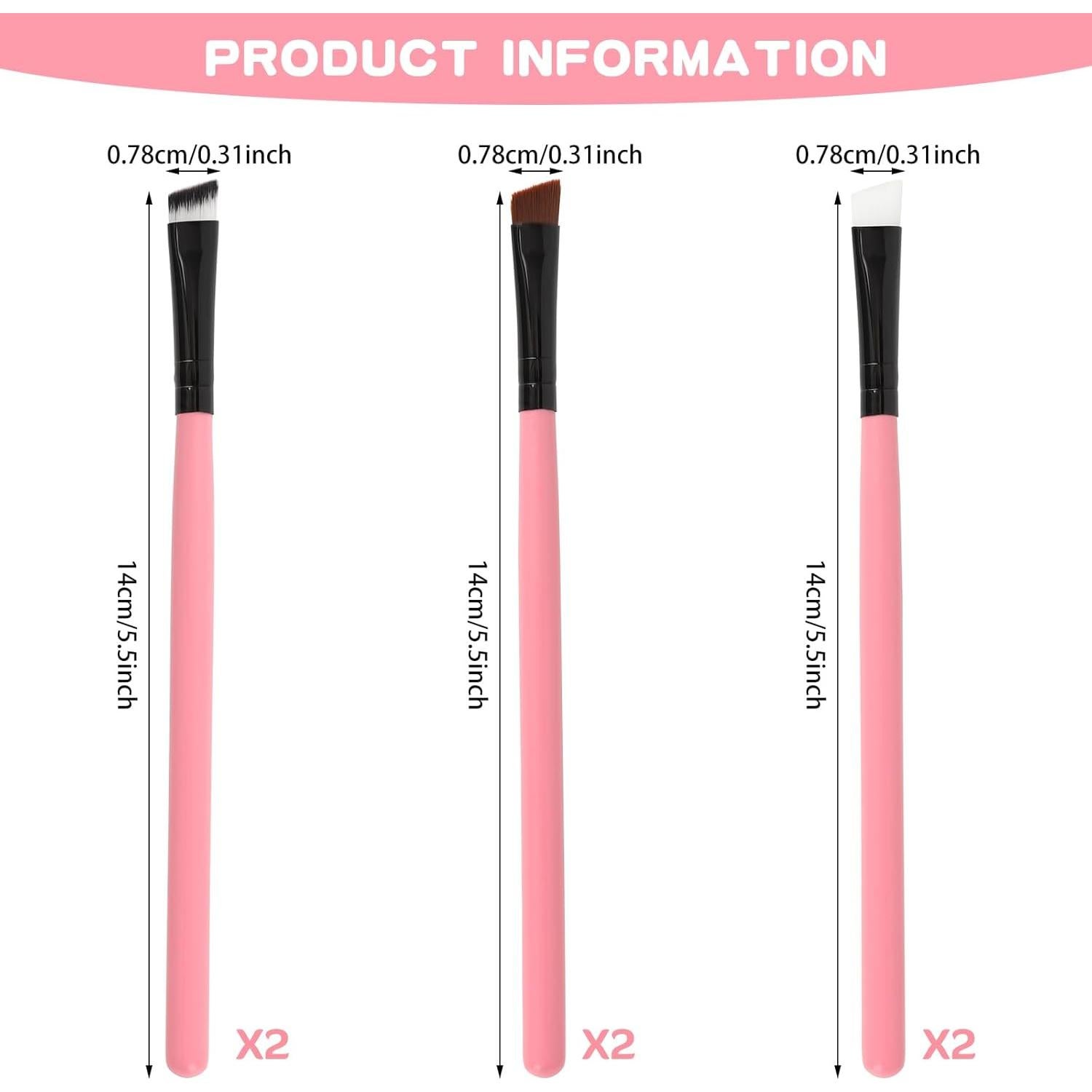 Set de Pinceles de Maquillaje Urtlia Rosa 6Pcs Precisión