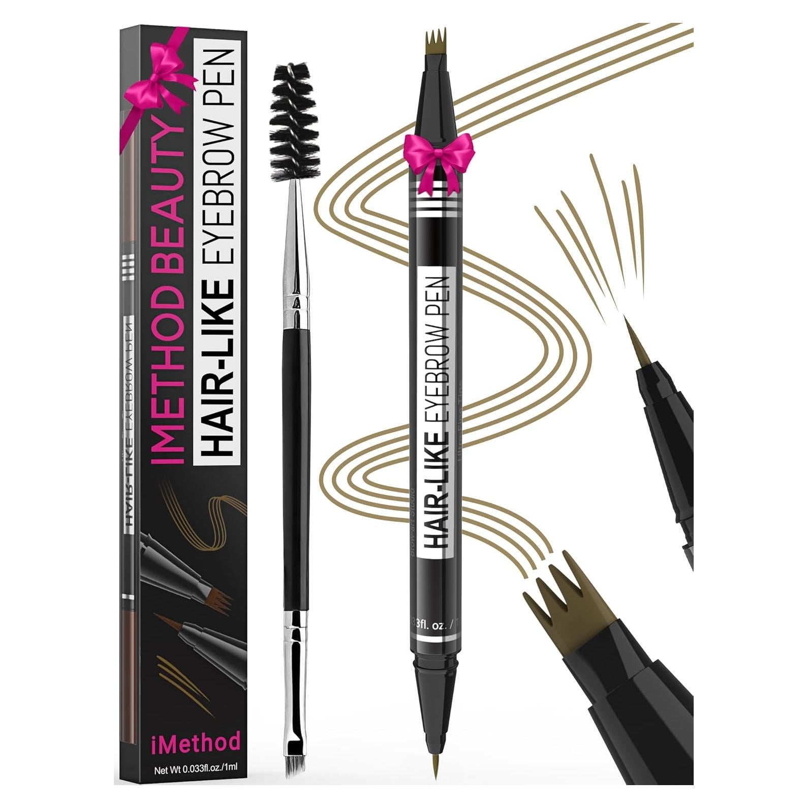 Lápiz de Cejas iMethod 2-en-1 Marrón Claro con Cepillo