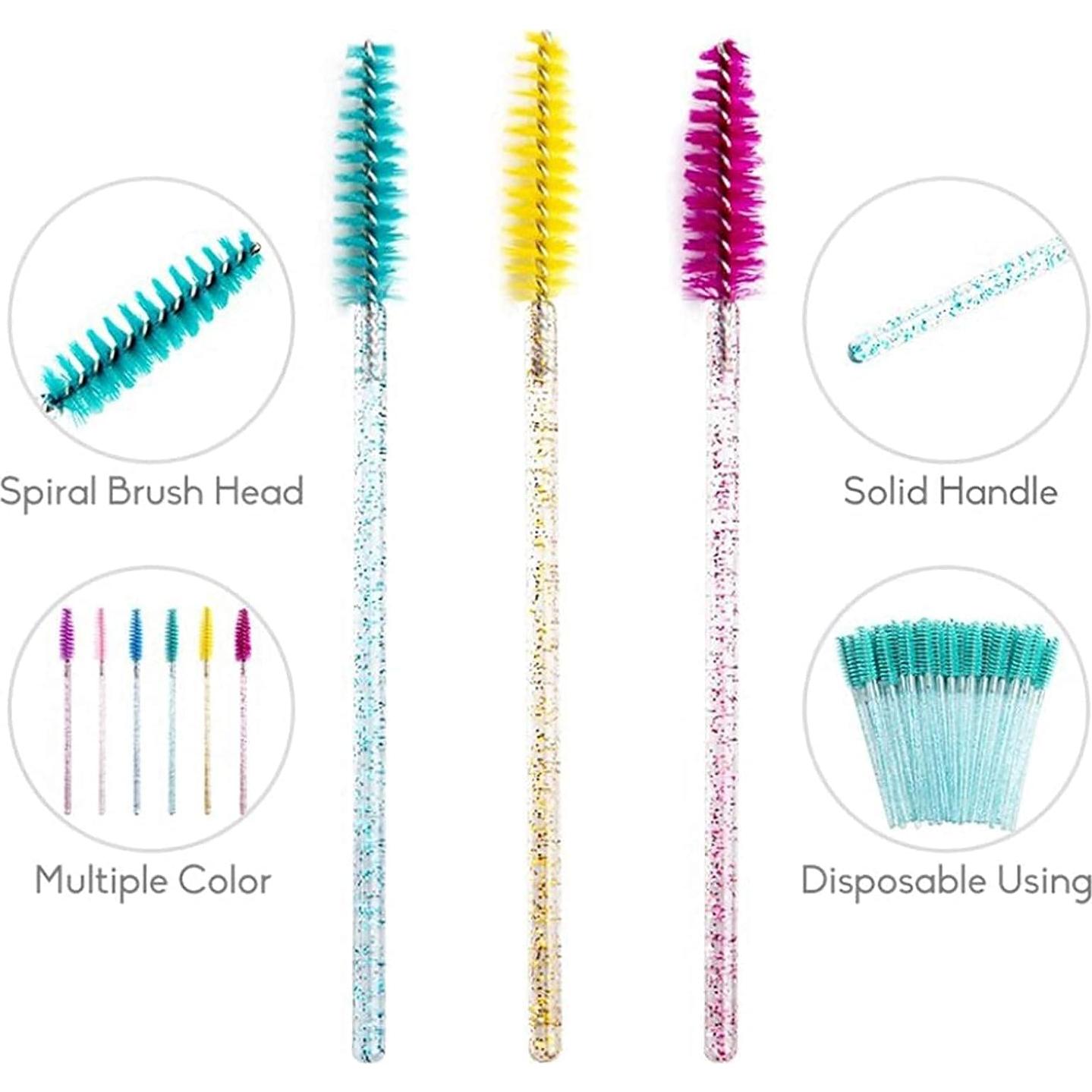 Cepillos Desechables para Pestañas i-Laesh - 100 Piezas Cristal Negro